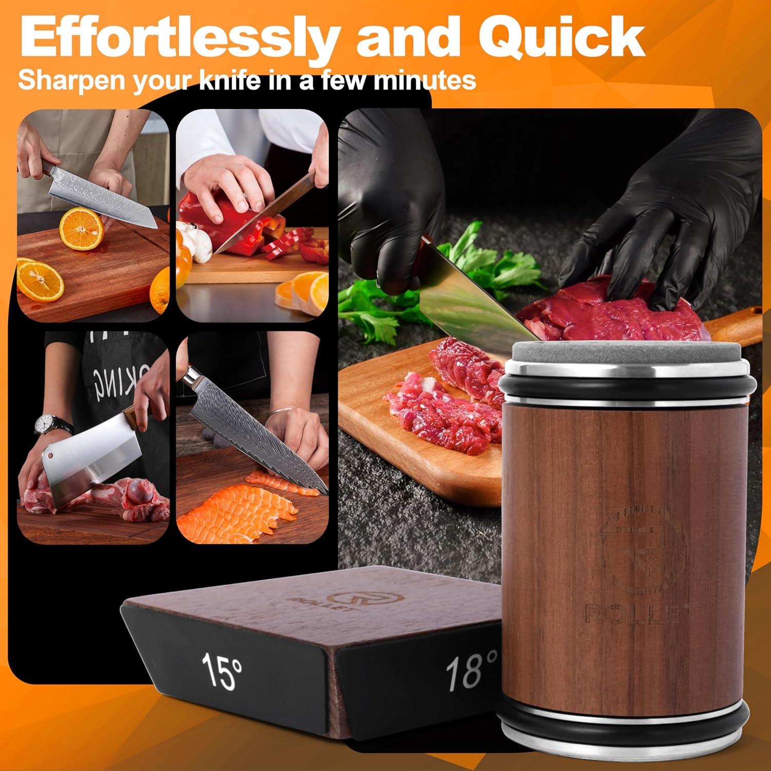 Afilador de cuchillos rodante ROLLET con discos de diamante