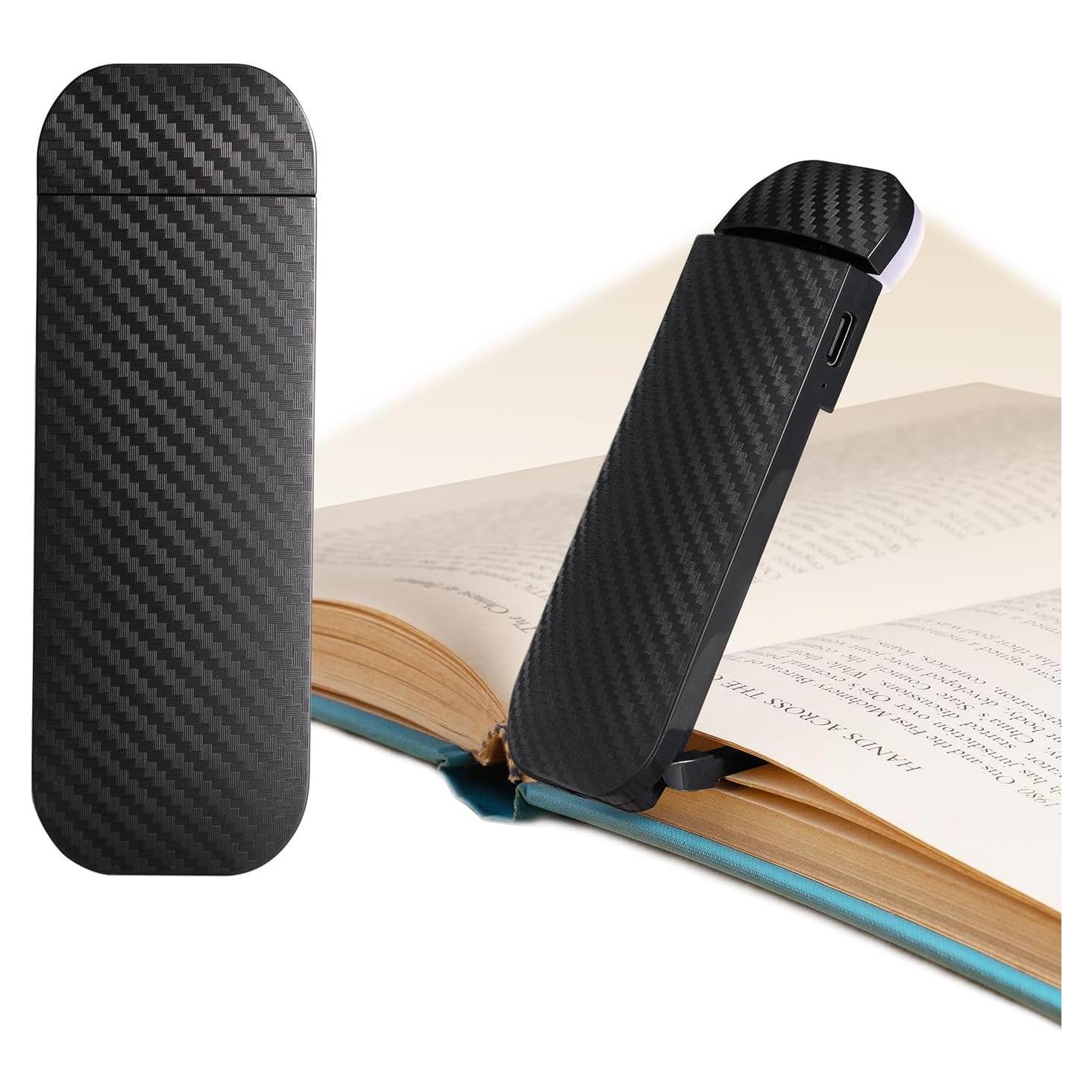 Luz de Lectura Recargable HEMONNKAM con Clip y 5 Brillos