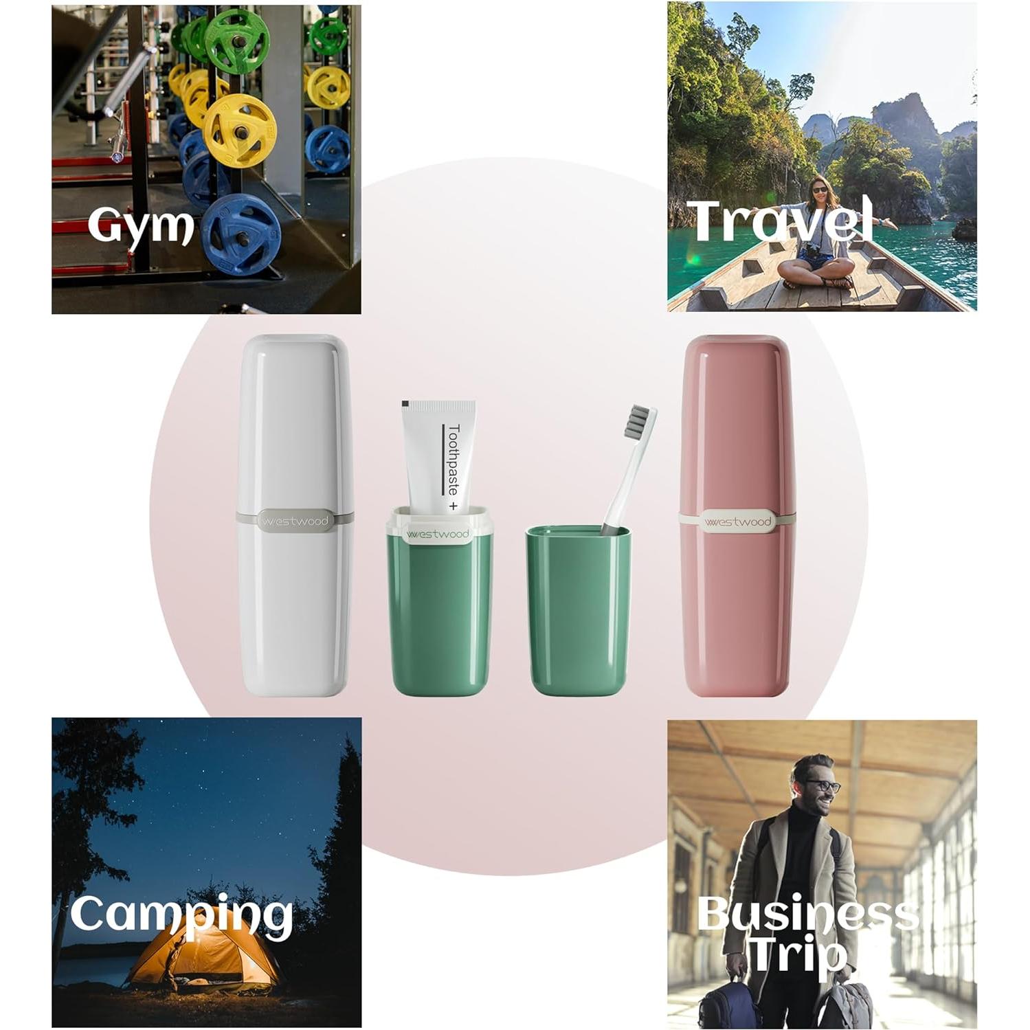 Funda de Cepillo de Dientes de Viaje Crafts Stone Verde 21.3cm