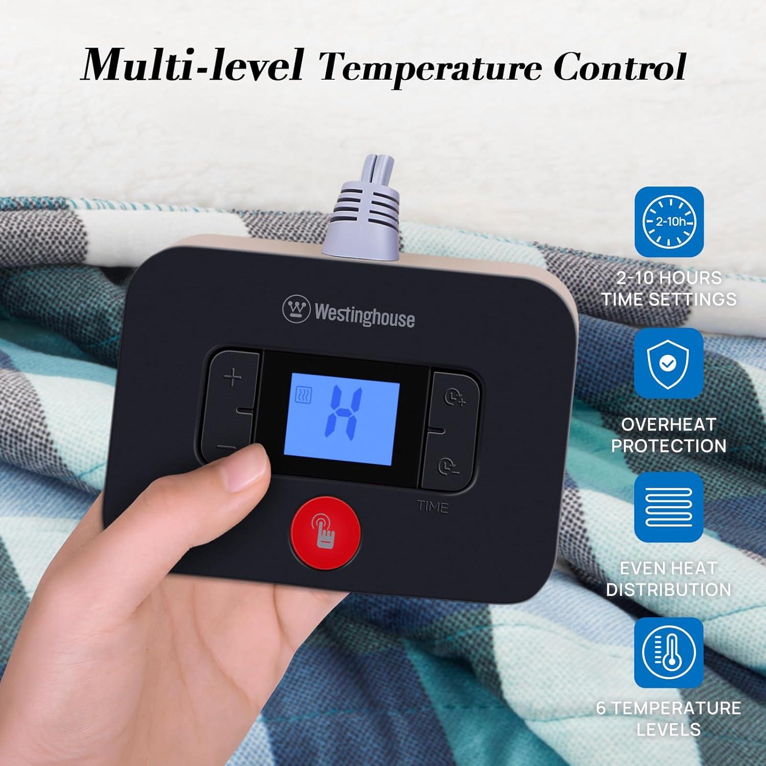 Manta Eléctrica Westinghouse Queen 213x229 cm 10 Niveles Verde