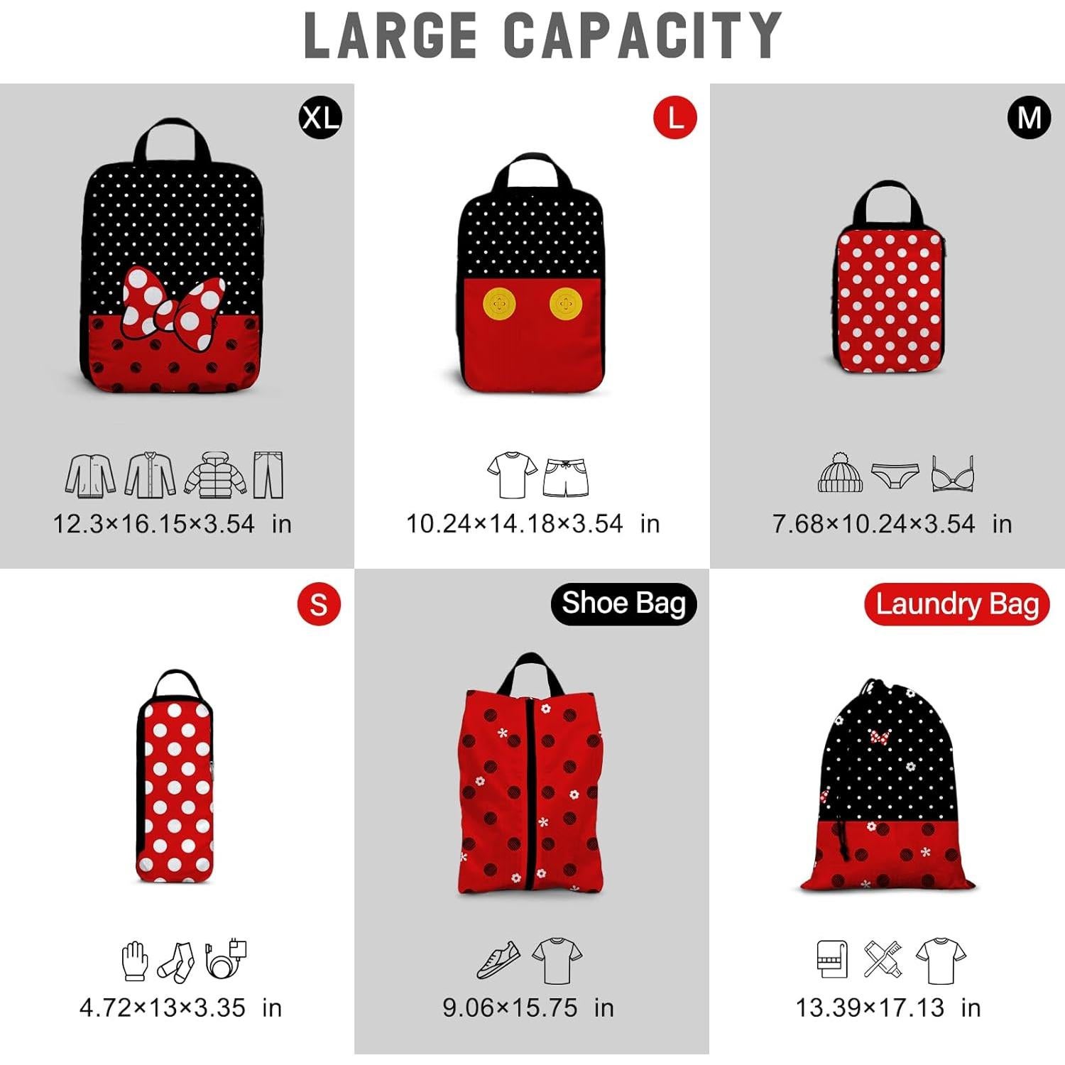 Set de 6 Cubos de Compresión Beautype para Viajes