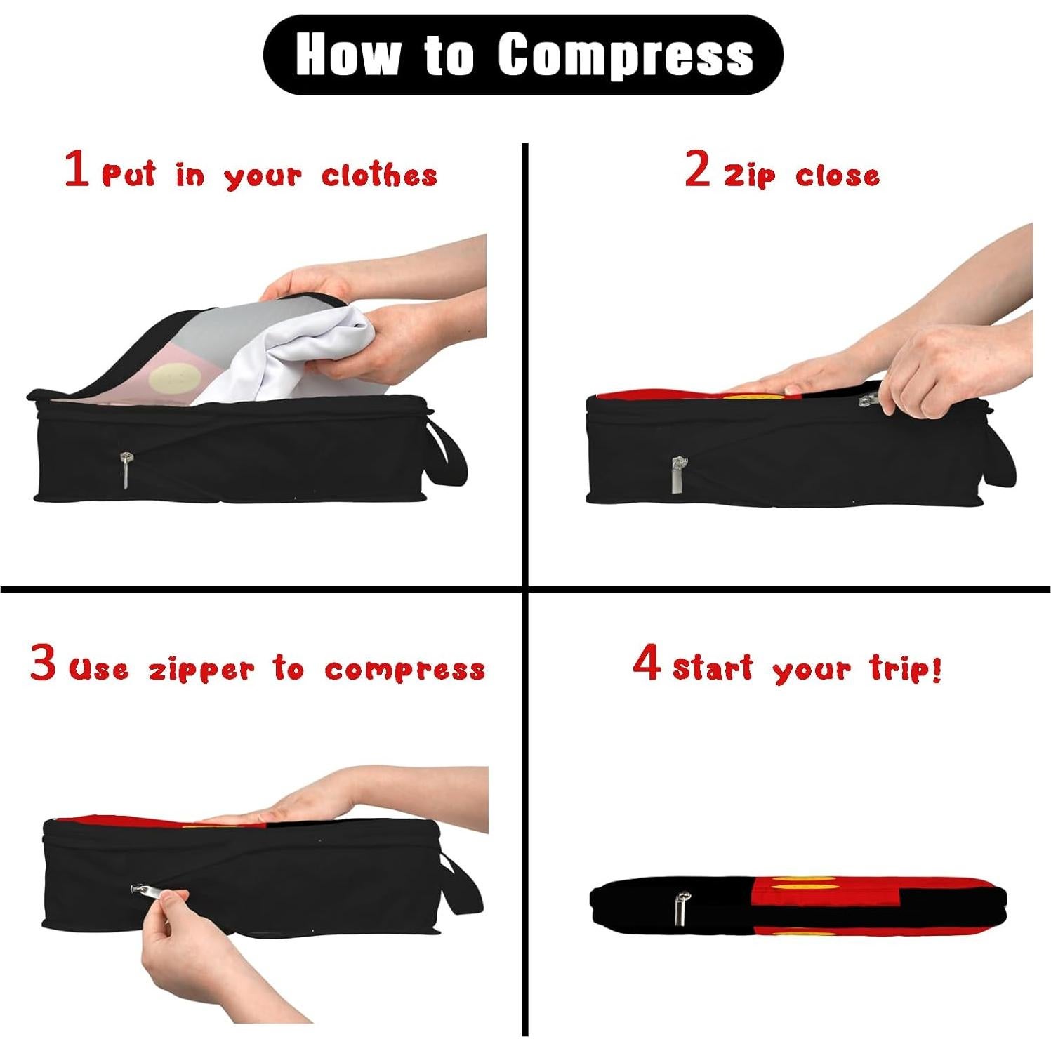 Set de 6 Cubos de Compresión Beautype para Viajes