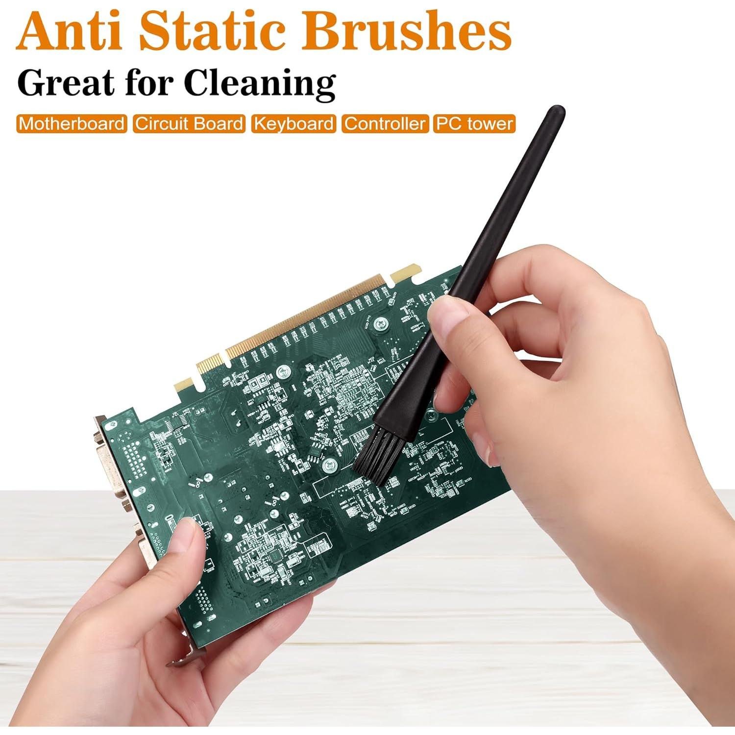 Juego de 8 cepillos antiestáticos APBFH para limpieza electrónica