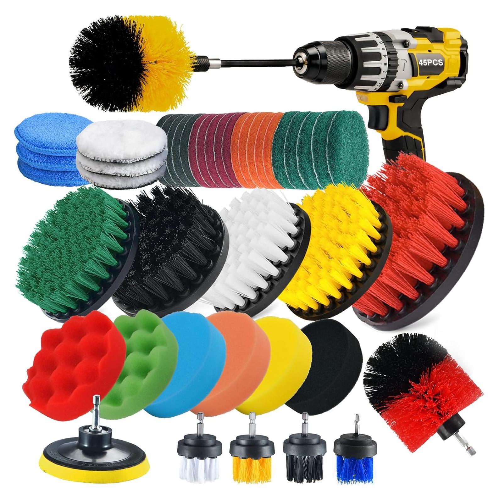 Conjunto de Accesorios de Cepillo de Taladro Shieldpro 45 Pzas