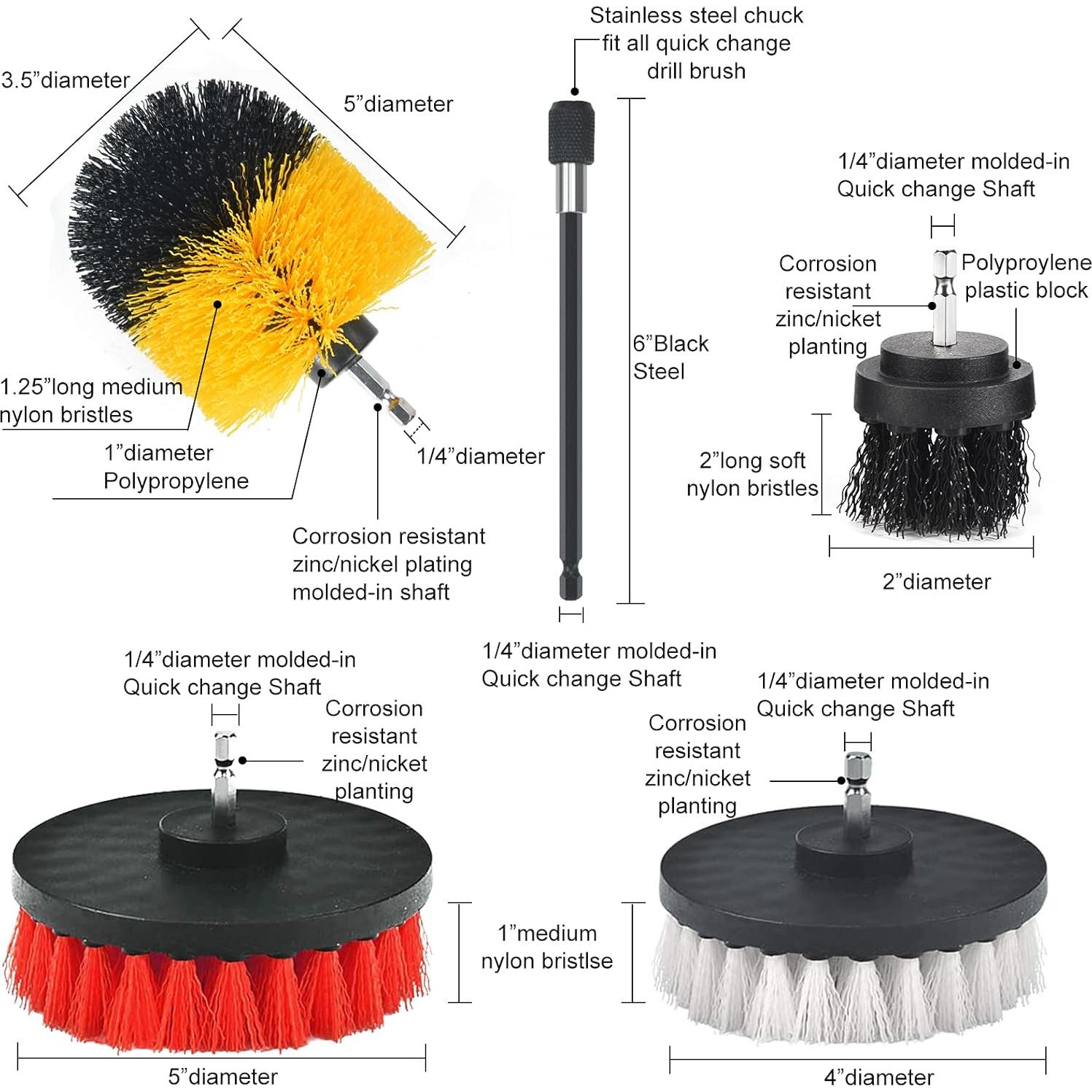 Conjunto de Accesorios de Cepillo de Taladro Shieldpro 45 Pzas