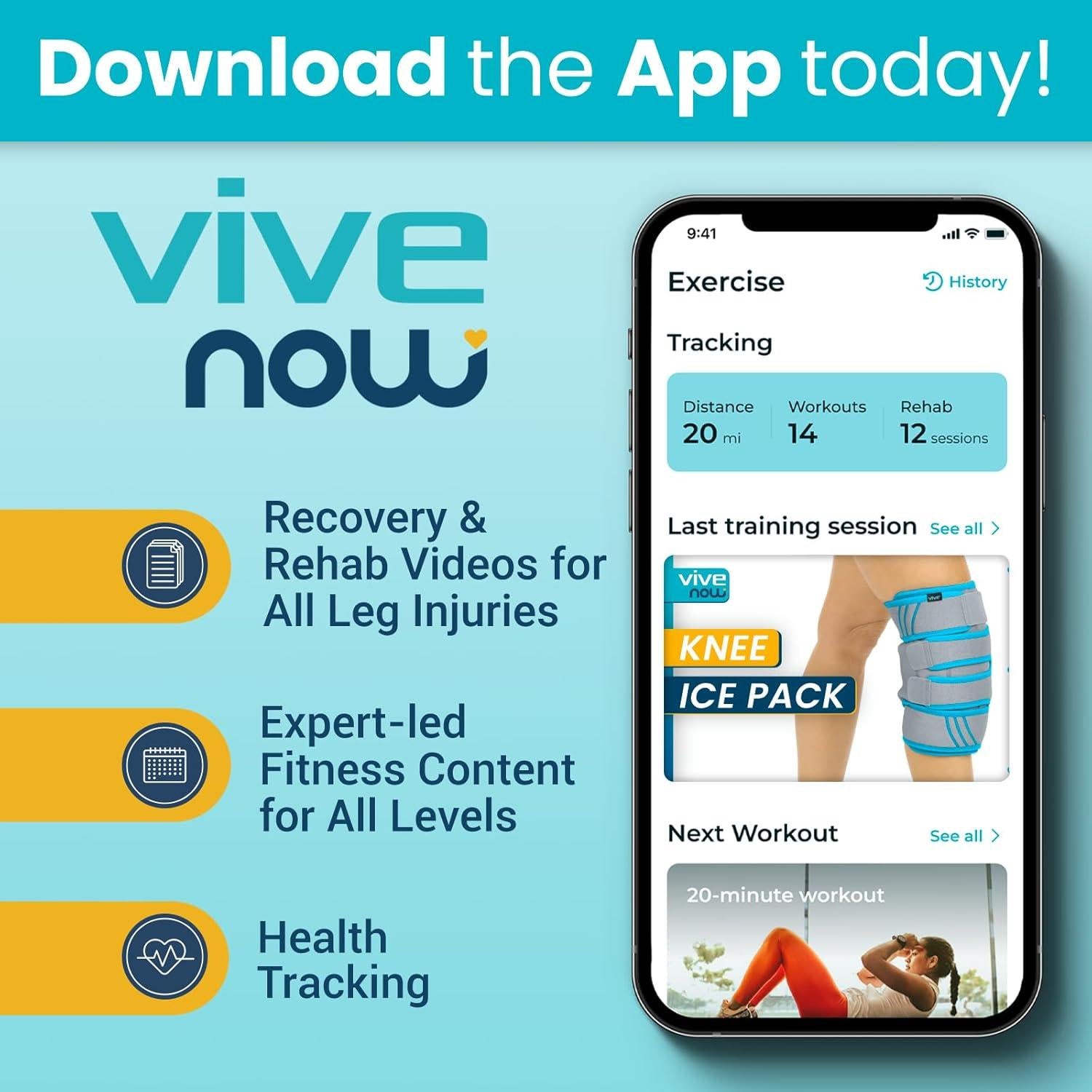 Faja de Hielo para Rodilla Vive - Compresa Gel Frío/Calor