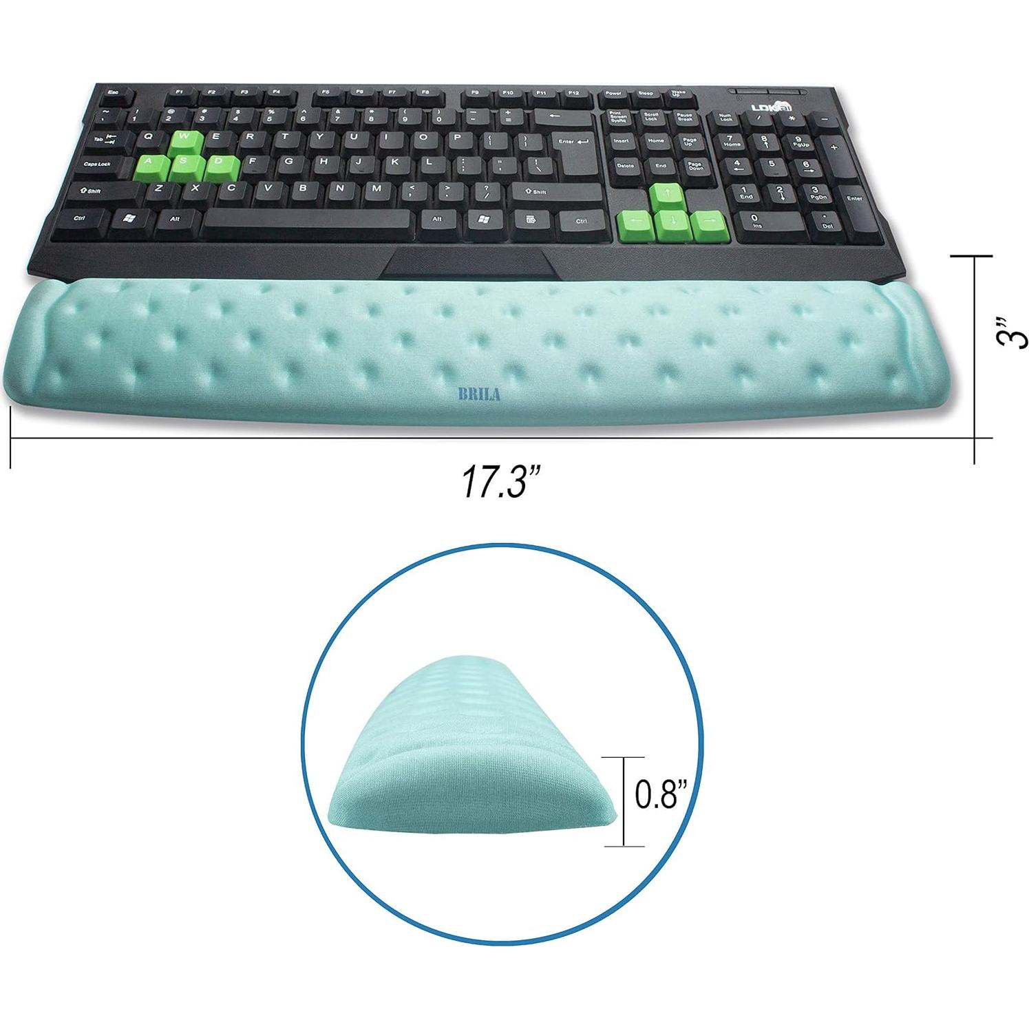 Almohadilla de Soporte para Muñeca BRILA Ergonómica Aguamarina
