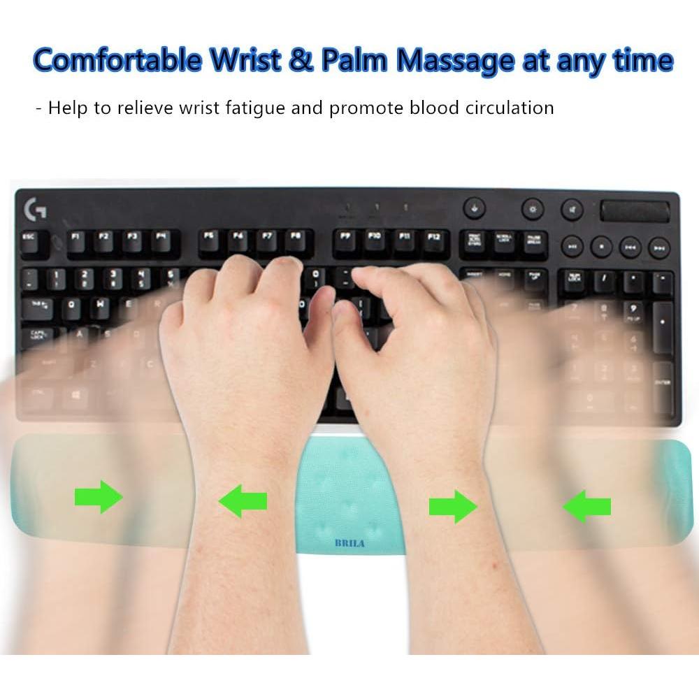 Almohadilla de Soporte para Muñeca BRILA Ergonómica Aguamarina