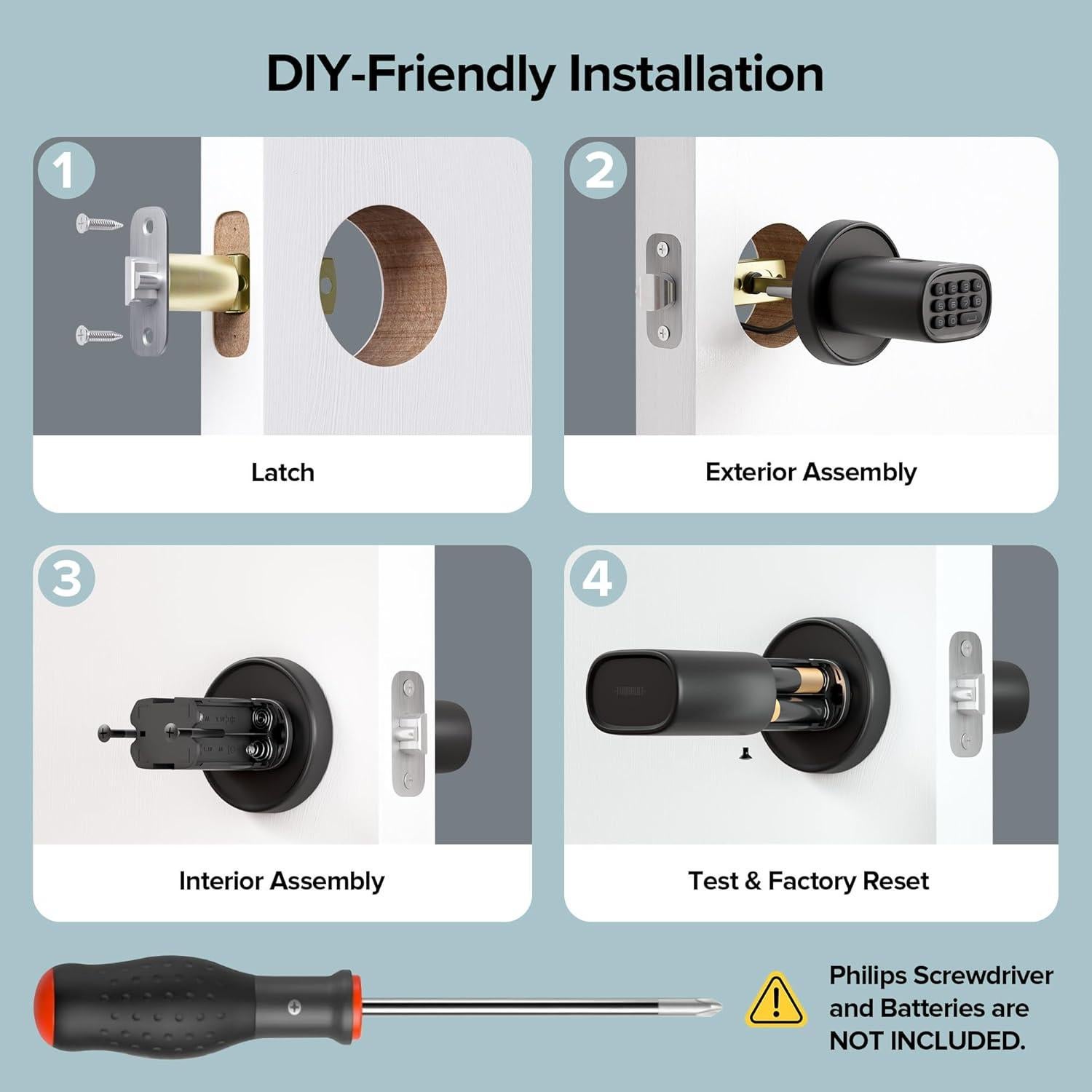 Cerradura Biométrica ThorBolt MD1 con Teclado y Huella Dactilar