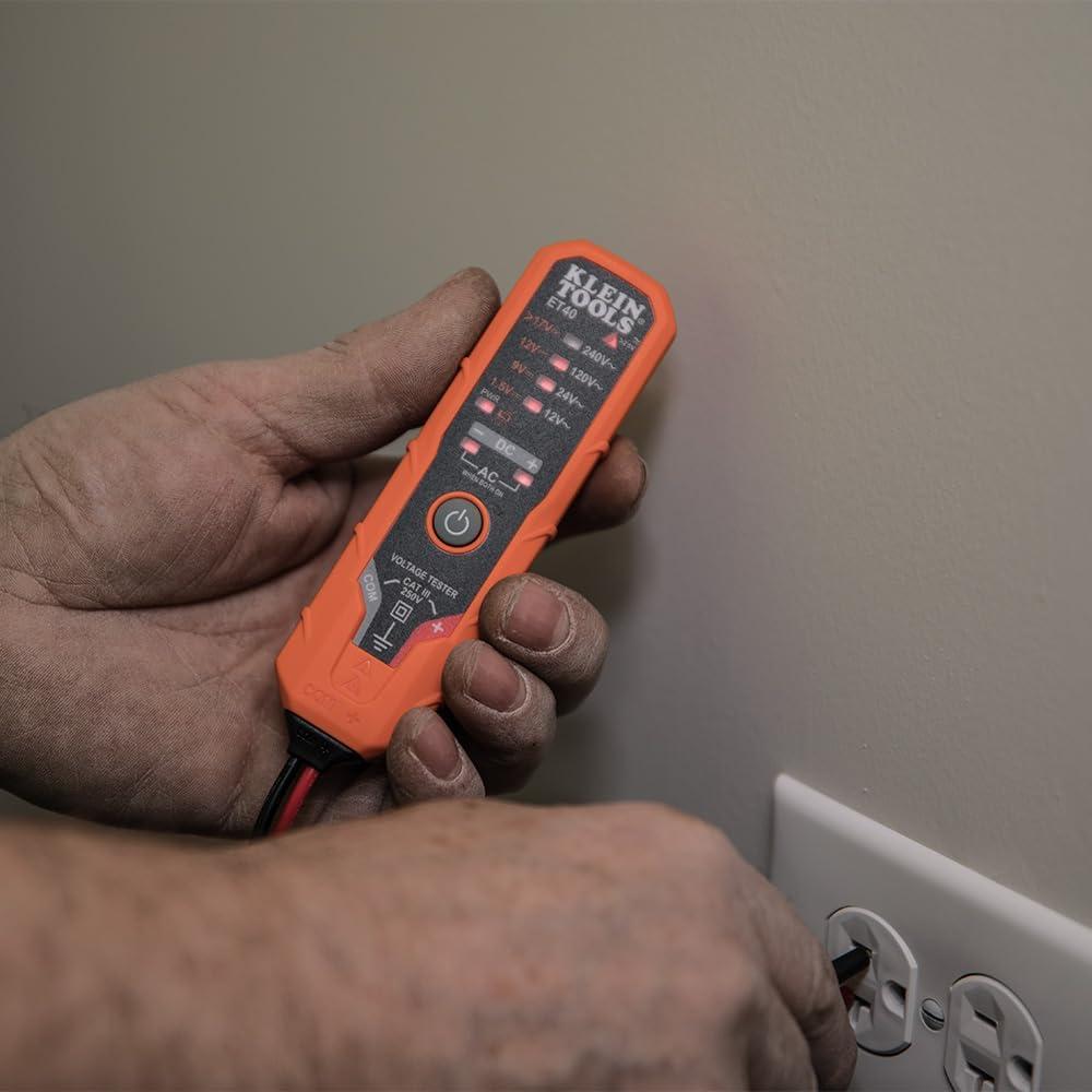 Probador Digital de Voltaje AC/DC Klein Tools ET40 12-240V