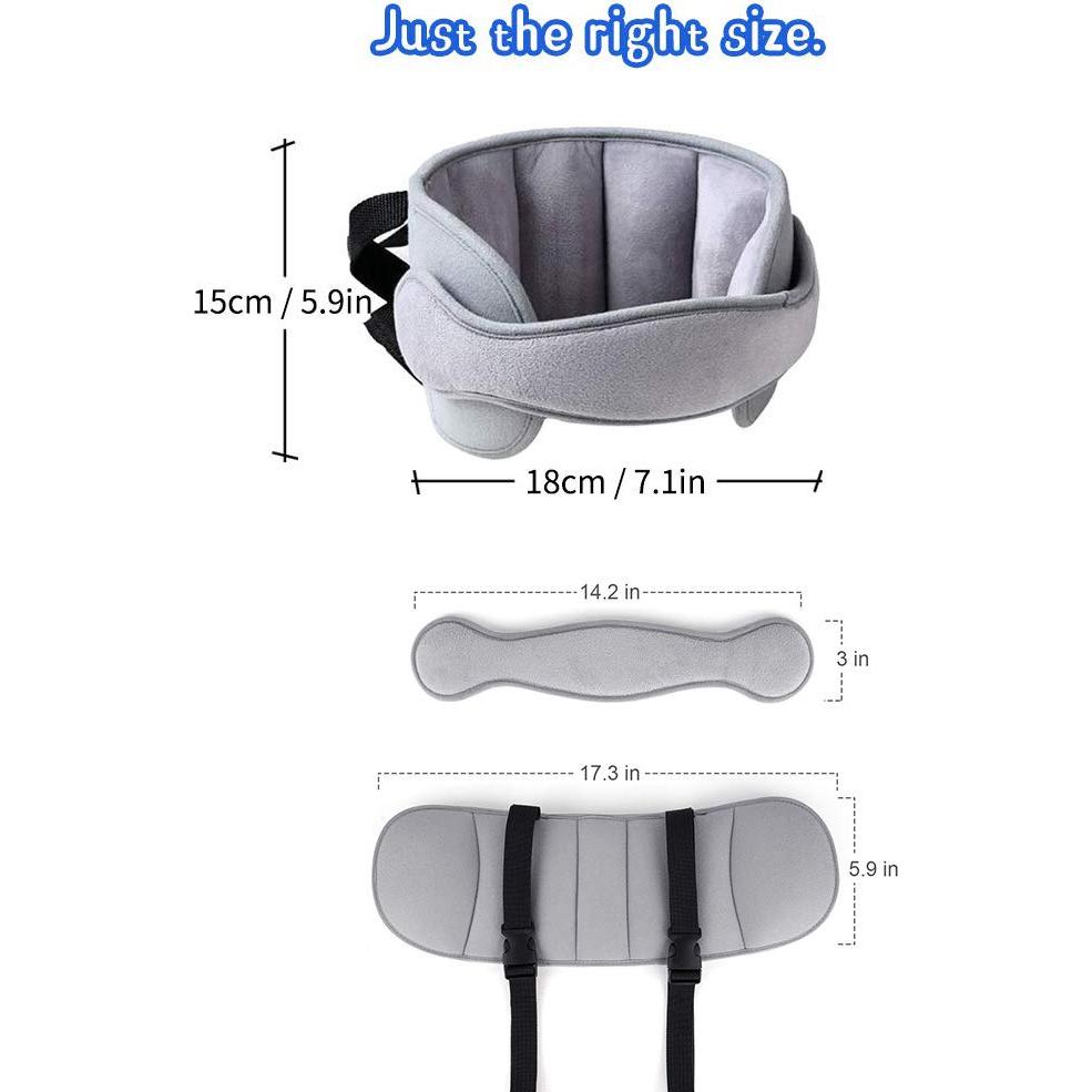 Banda de Soporte para Cabeza de Silla de Auto Bebé StoHua Gris