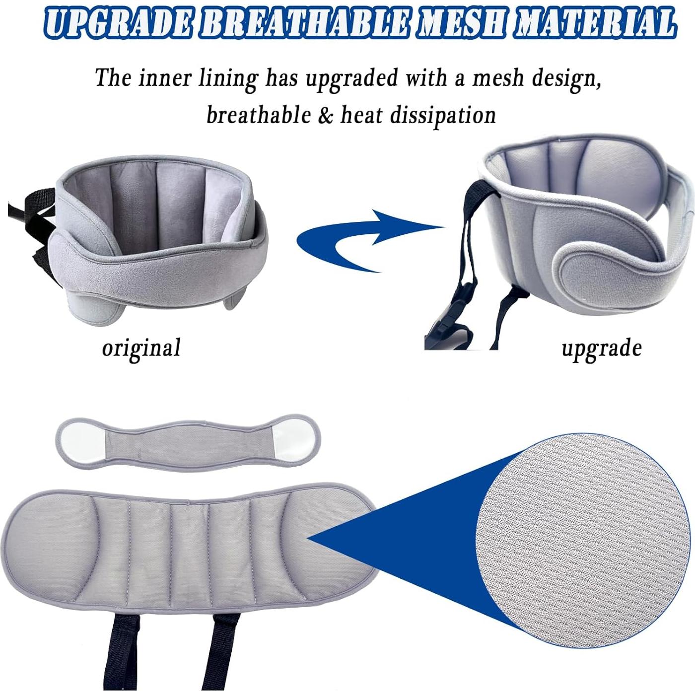 Banda de Soporte para Cabeza de Silla de Auto Bebé StoHua Gris