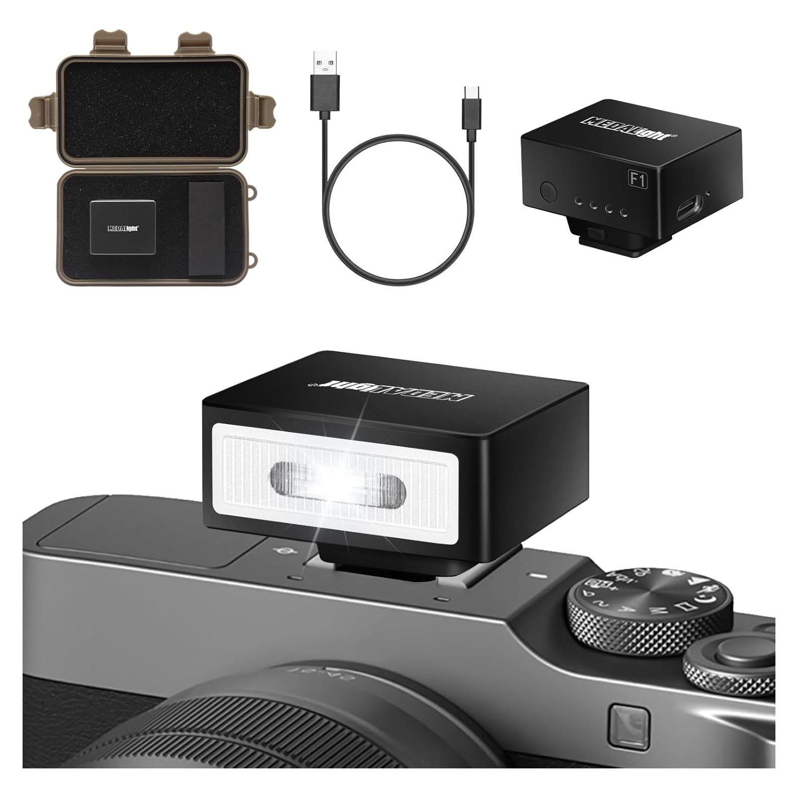 Flash Mini F1 MEDALIGHT para Cámaras Ricoh/Nikon/Canon/Fuji