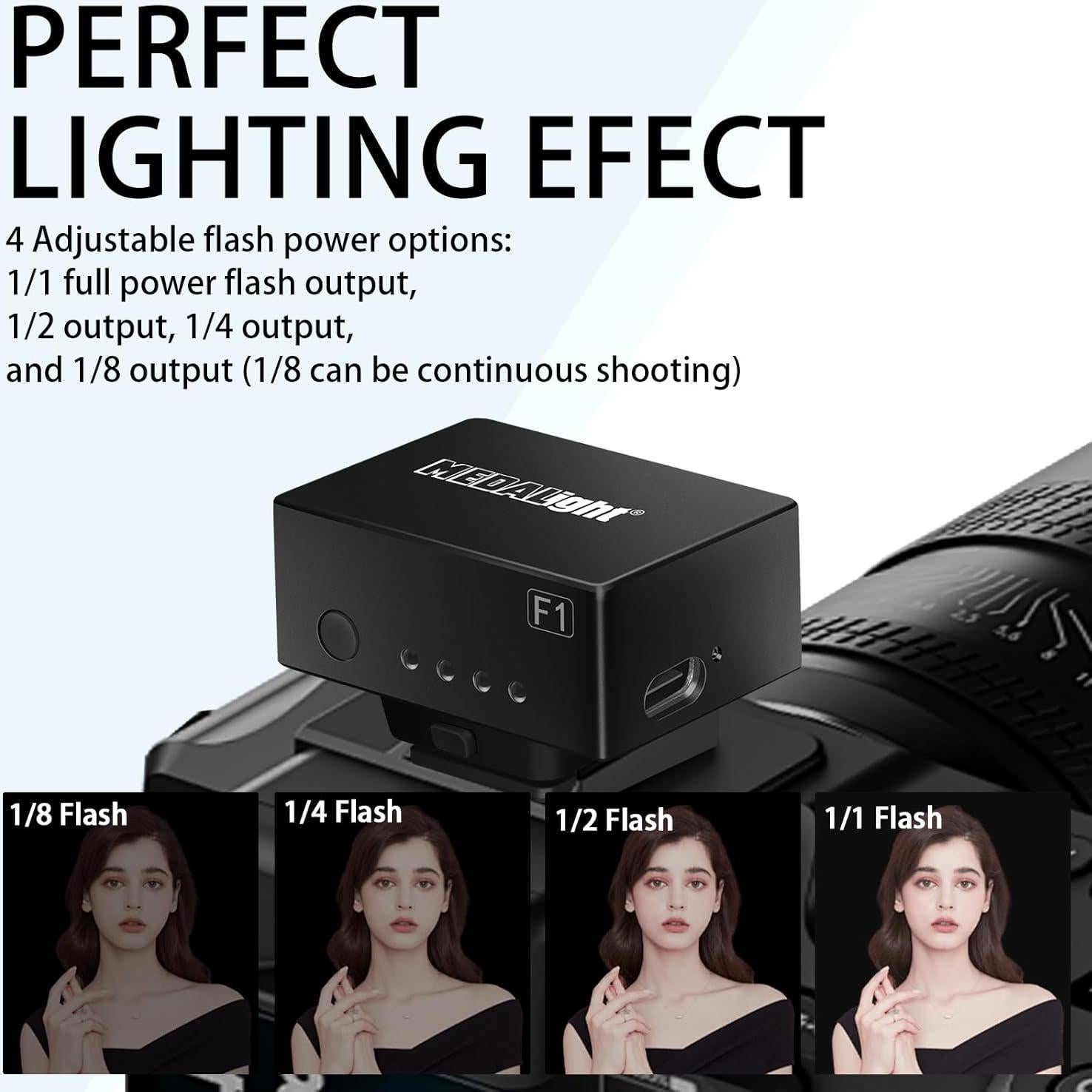 Flash Mini F1 MEDALIGHT para Cámaras Ricoh/Nikon/Canon/Fuji