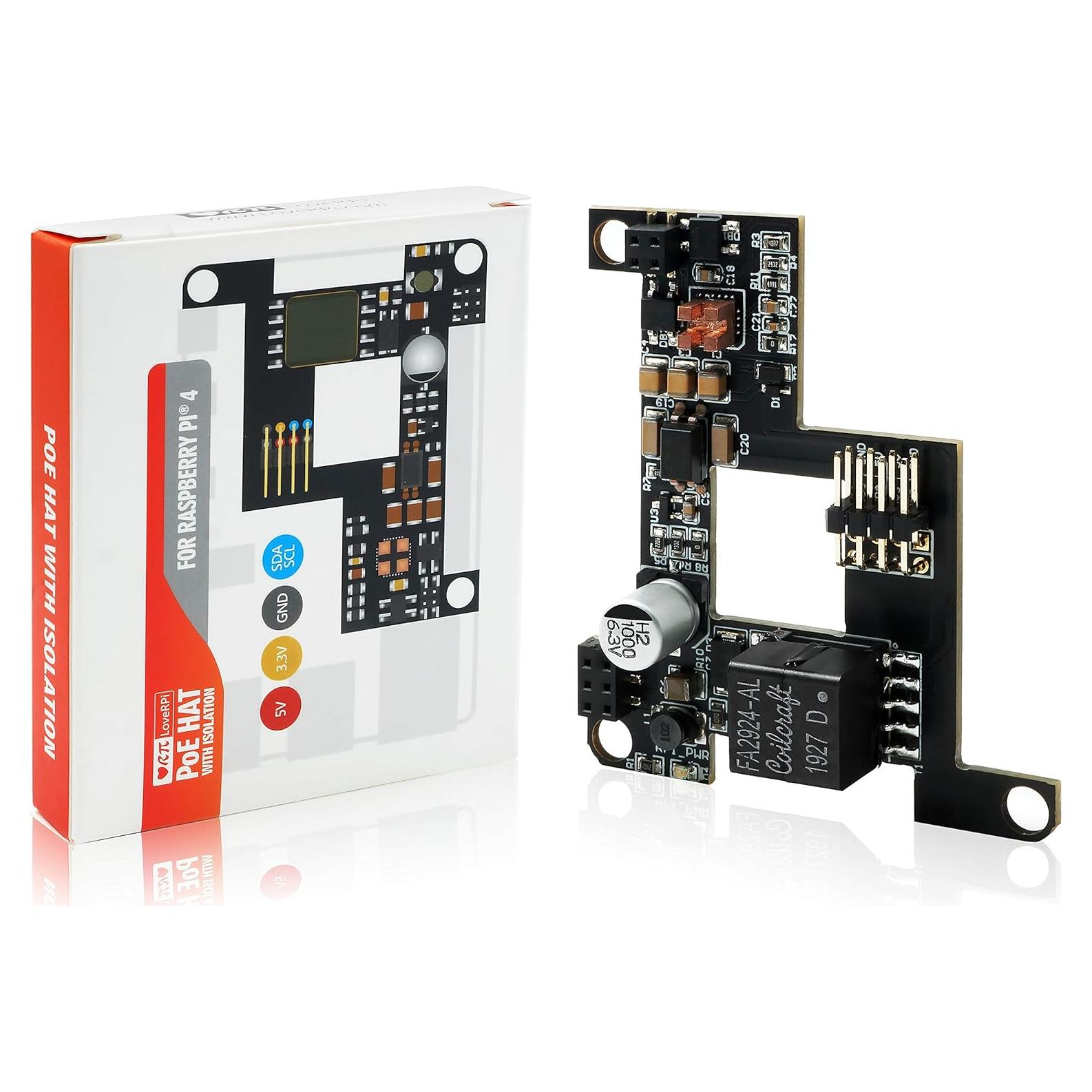 HAT PoE LoveRPi para Raspberry Pi 4 y 3 - Aislado 3KV