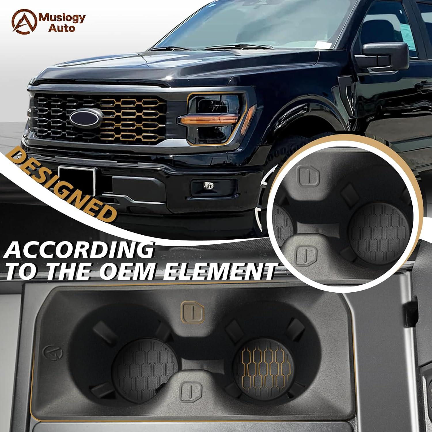 Inserciones para Portavasos Muslogy para Ford F150 2021-2025