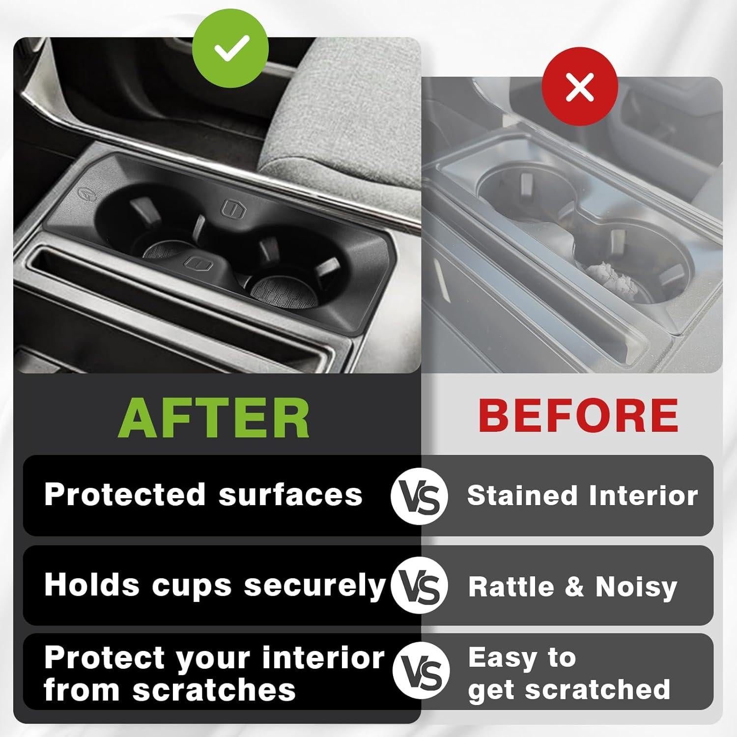 Inserciones para Portavasos Muslogy para Ford F150 2021-2025