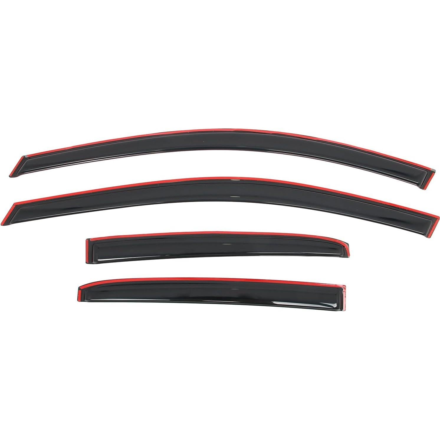 IKON MOTORSPORTS in Channel Window Visors Compatible with 2018-2024 Toyota Camry, Acrylic Smoke/Tinted Rain Guards, Side Window Wind Deflectors 4PCS