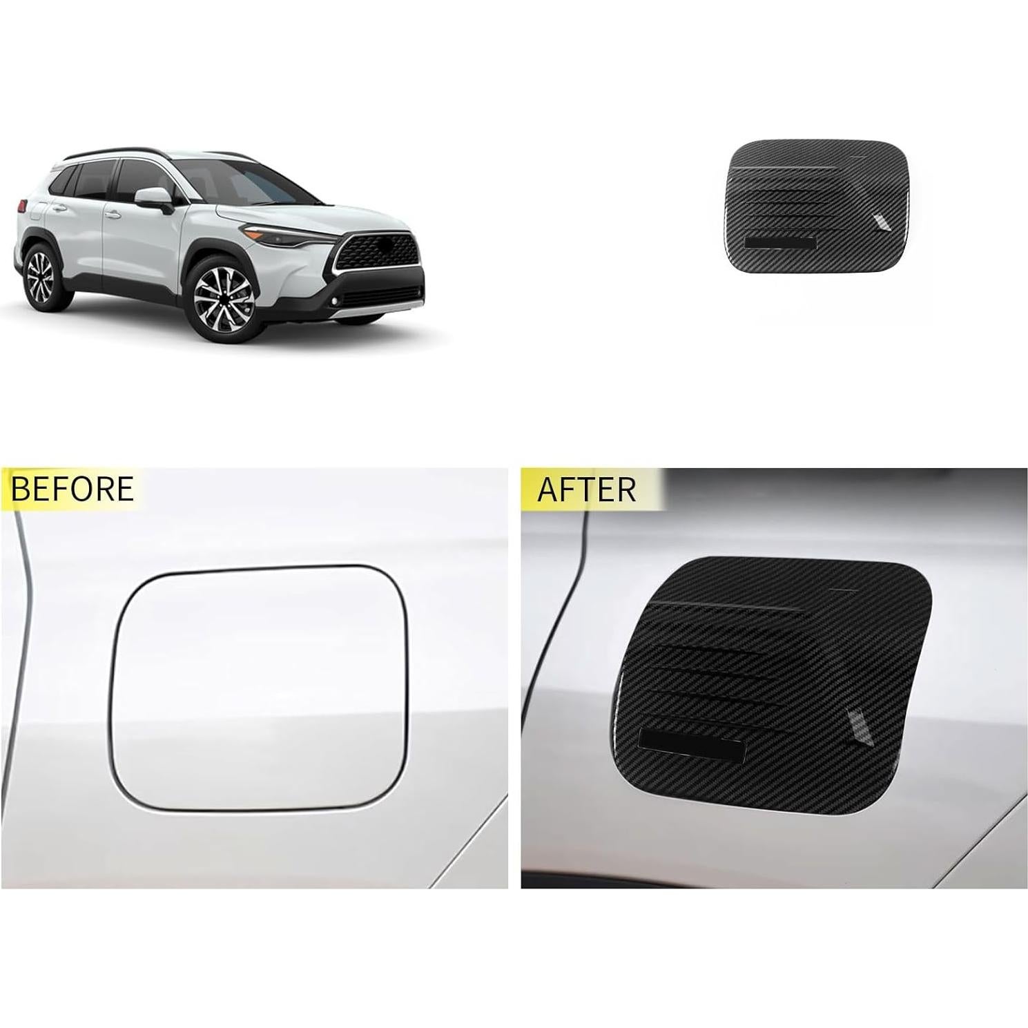 Cubierta de Tanque de Combustible Terdaray para Toyota Corolla Cross 2022-2024 - ABS Fibra de Carbono
