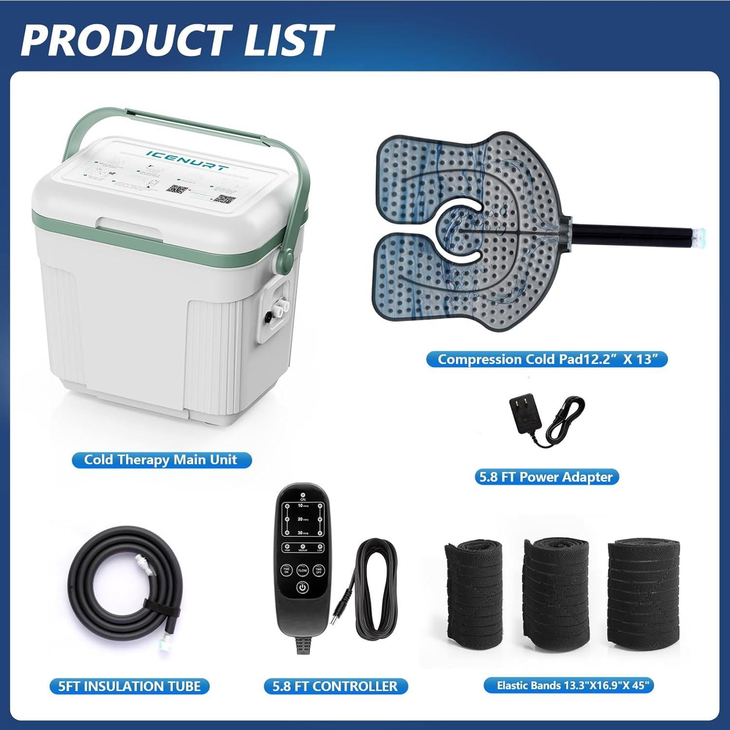 Máquina de Terapia Fría ICENURT con Temporizador 8.5L