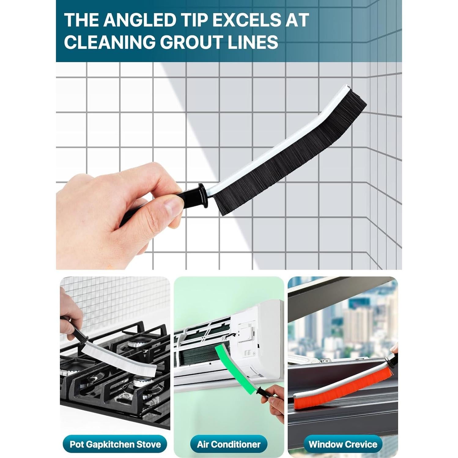 6 Pzs Cepillos de Limpieza de Ranuras KOSPRIE Coloridos