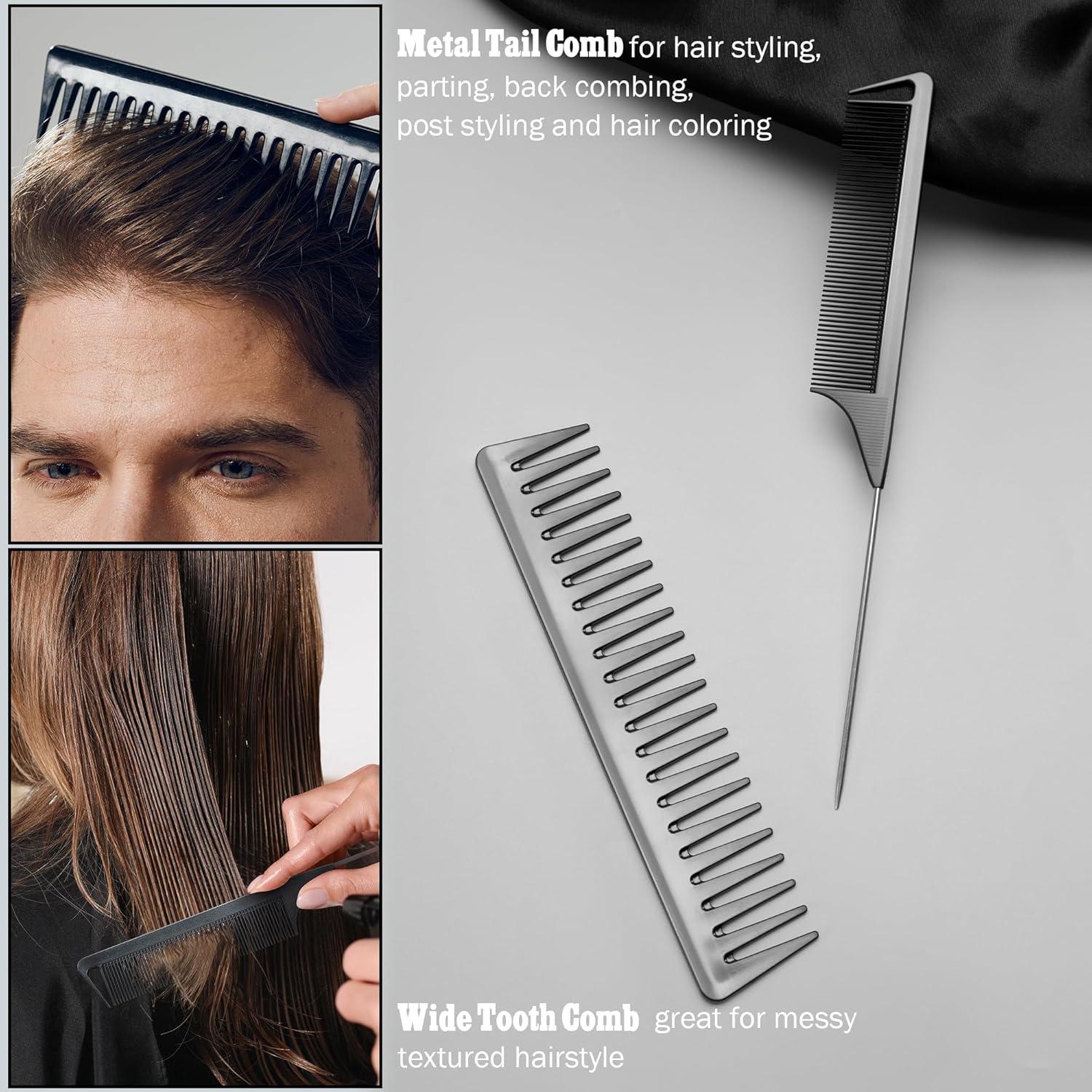 Set de 8 Peines SALONSILK para Hombres y Mujeres - Profesionales