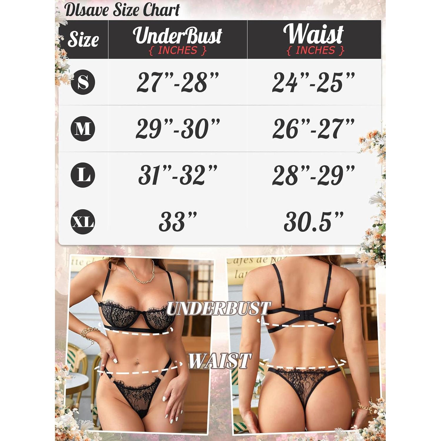 Conjunto de Lencería Sexy Dlsave 2 Piezas Azul Claro