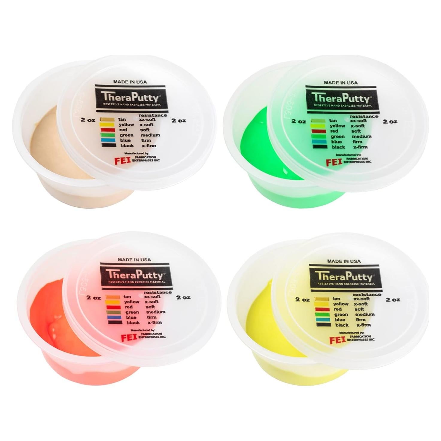CanDo TheraPutty Masilla Aromática 4 Piezas 2oz Rehabilitación