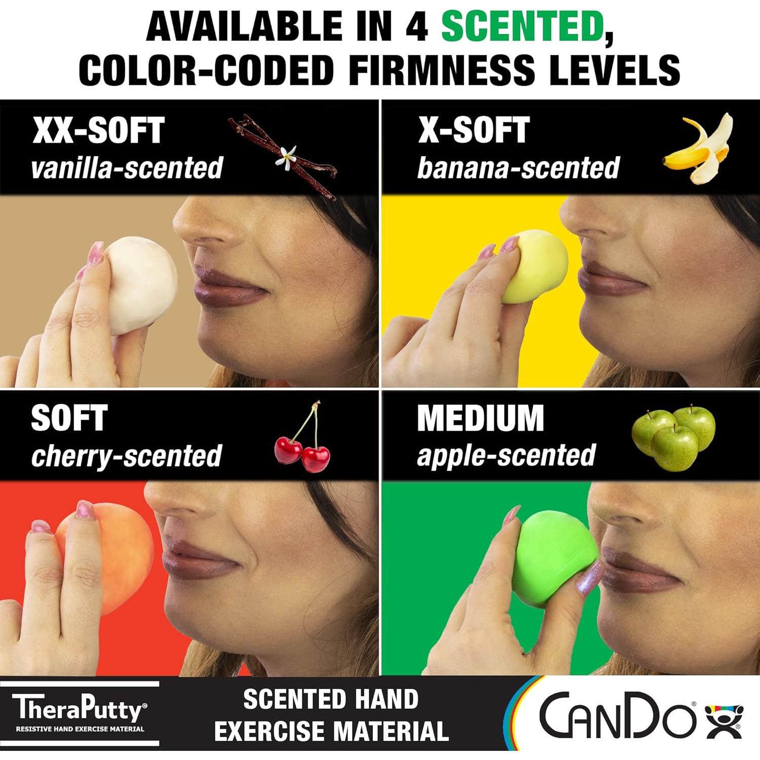 CanDo TheraPutty Masilla Aromática 4 Piezas 2oz Rehabilitación