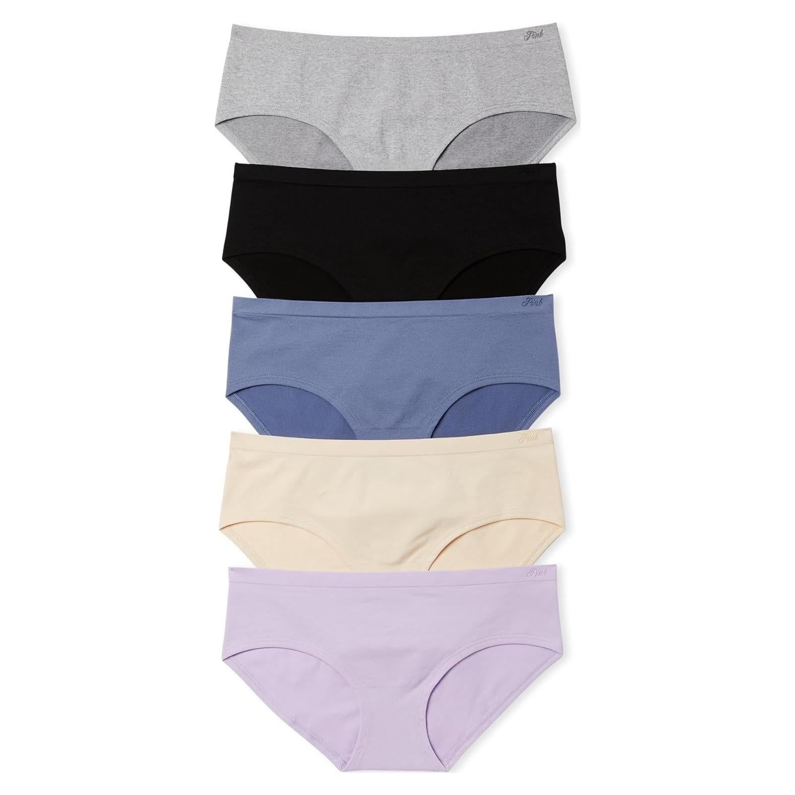 Bragas hipster sin costuras Victoria's Secret PINK (M) 5 piezas