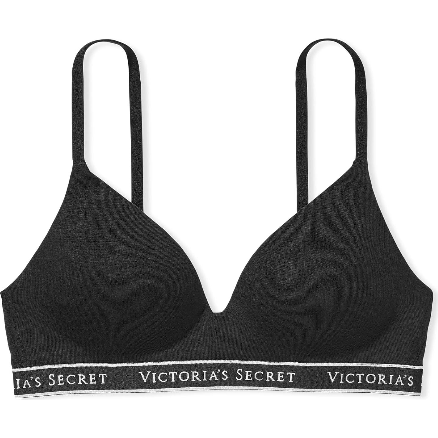 Sostén sin aros Victoria's Secret acolchado 34DD negro