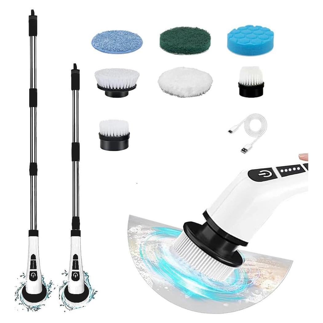 Cepillo Eléctrico Giratorio NEWONE 7 Cabezas 2 Velocidades