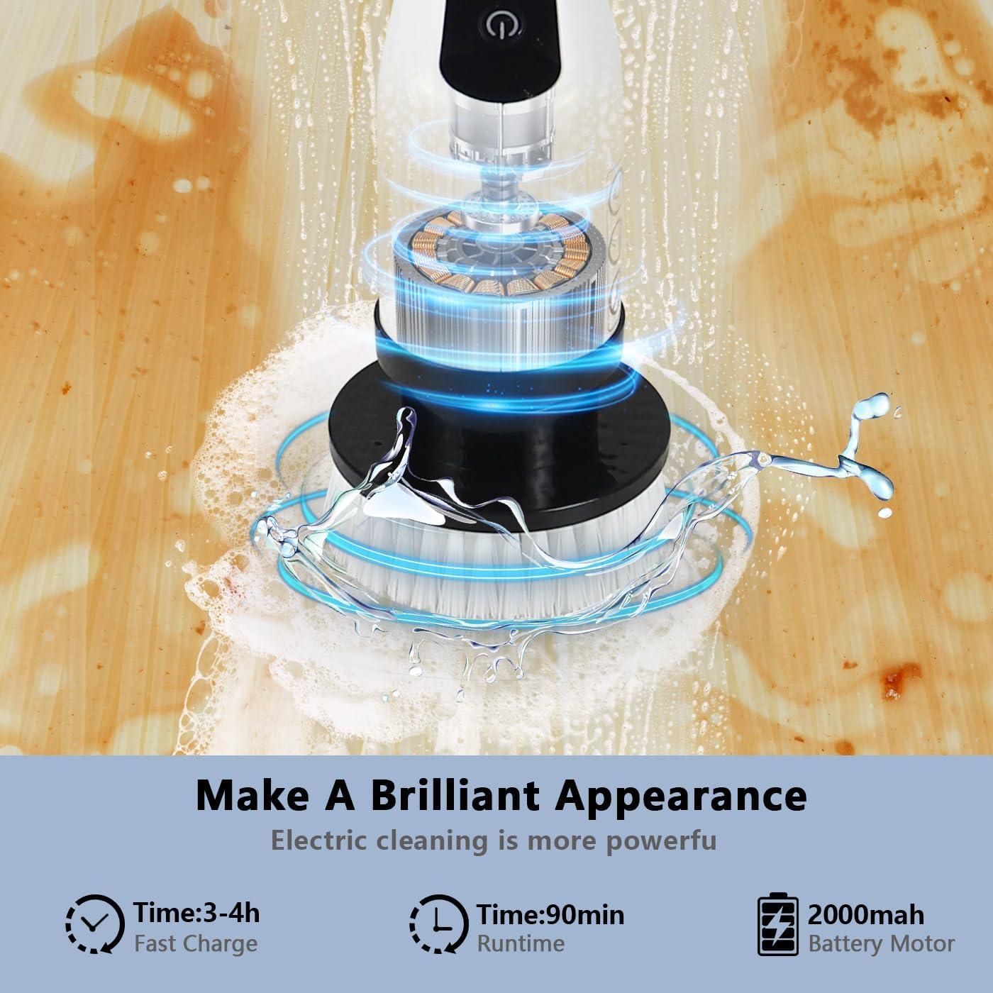 Cepillo Eléctrico Giratorio NEWONE 7 Cabezas 2 Velocidades