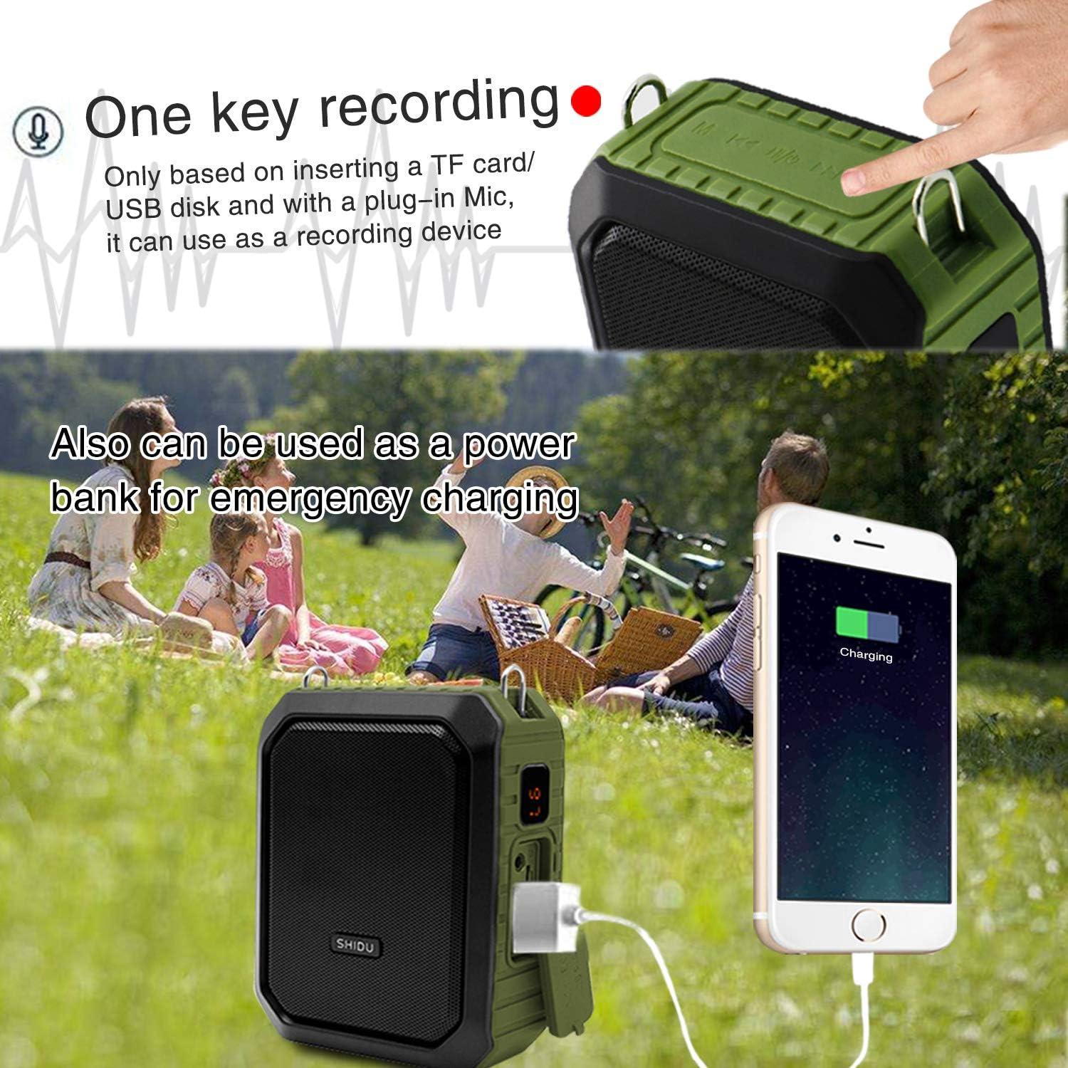 Amplificador de Voz Portátil SHIDU 18W con Micrófono