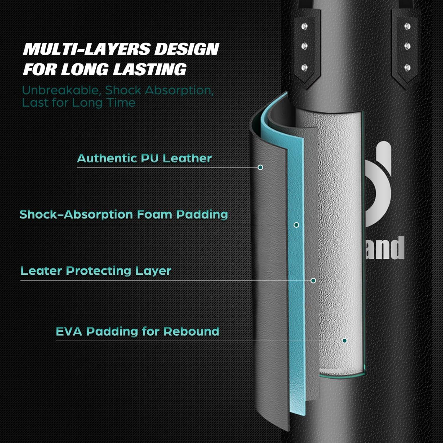 Saco de Boxeo Odoland 4 pies + Guantes 12 oz + Vendas