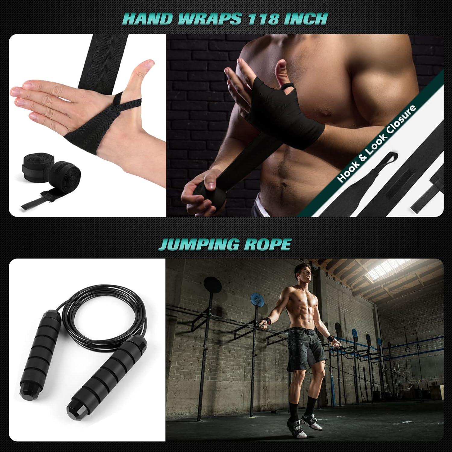 Saco de Boxeo Odoland 4 pies + Guantes 12 oz + Vendas