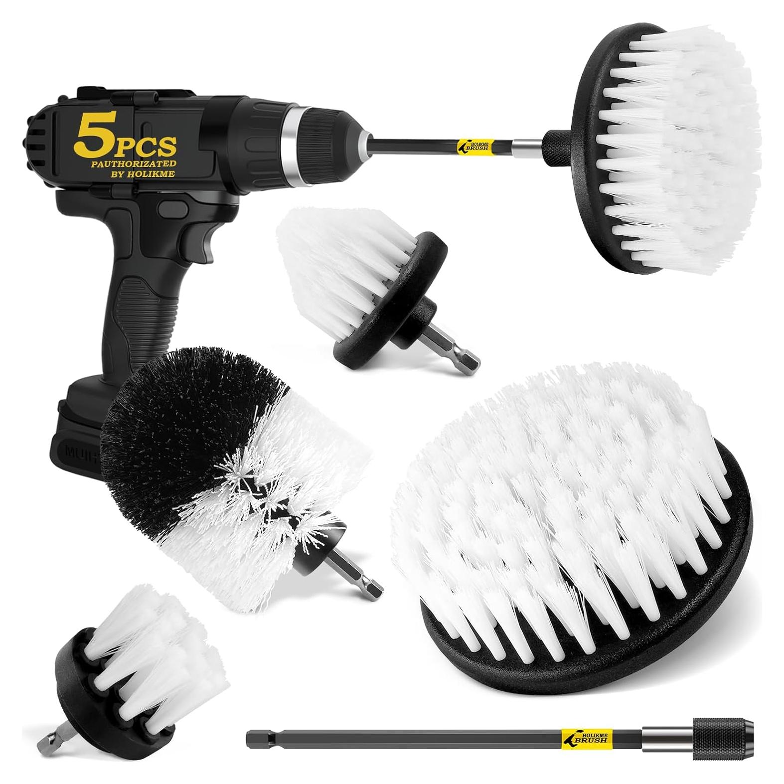 Holikme Kit de Cepillos para Taladro - 5 Accesorios de Limpieza