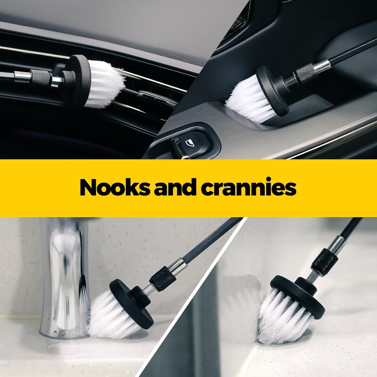 Holikme Kit de Cepillos para Taladro - 5 Accesorios de Limpieza