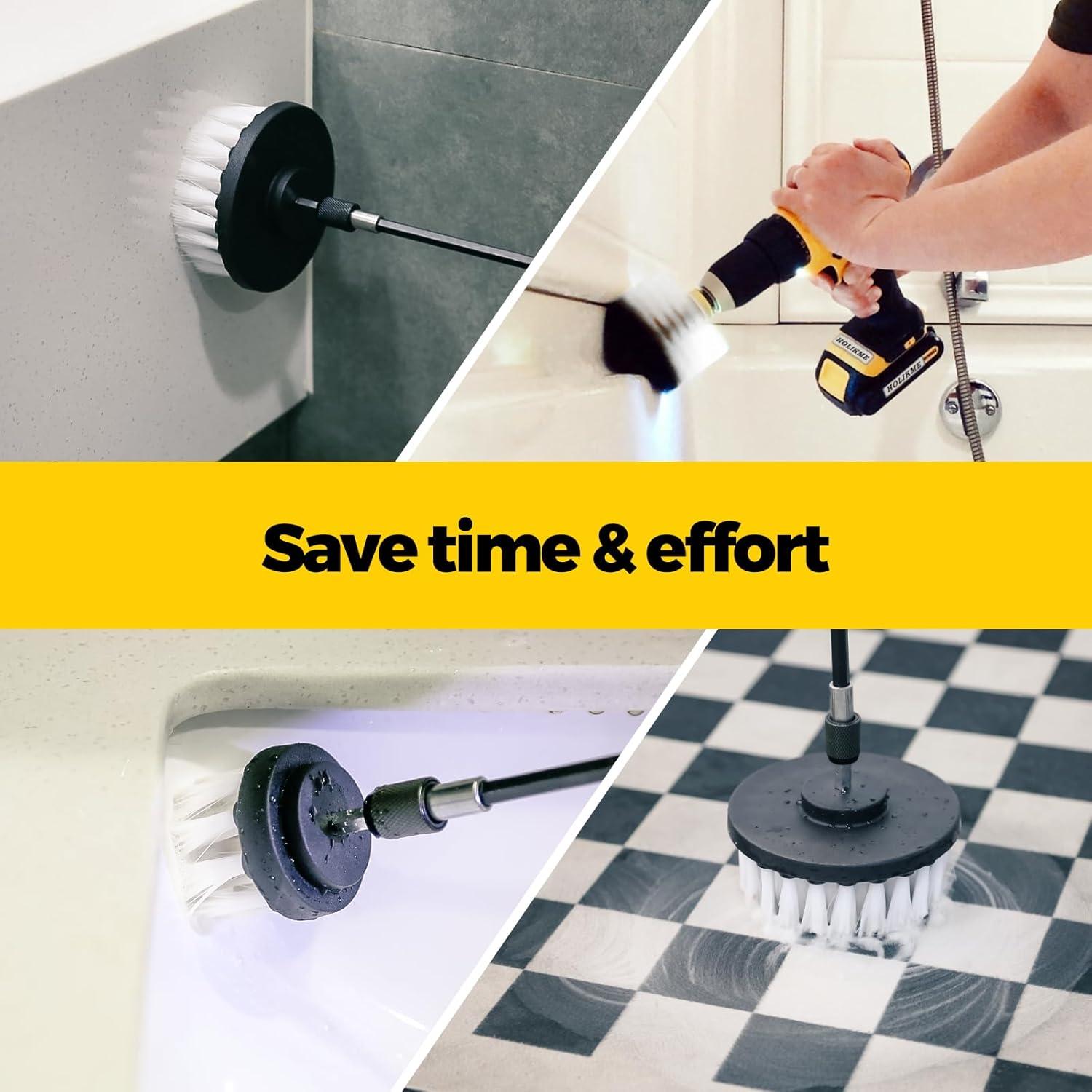 Holikme Kit de Cepillos para Taladro - 5 Accesorios de Limpieza