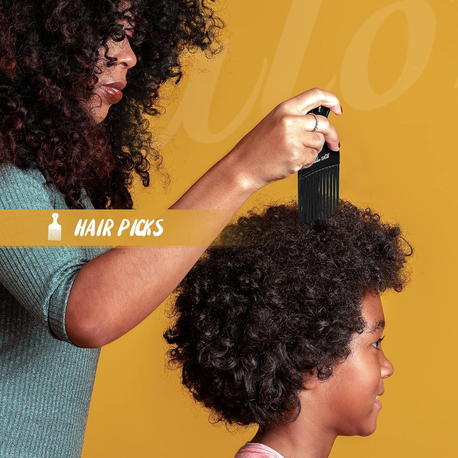 Juego de Peines Profesionales SALON SILK 11 Piezas para Cabello Rizado