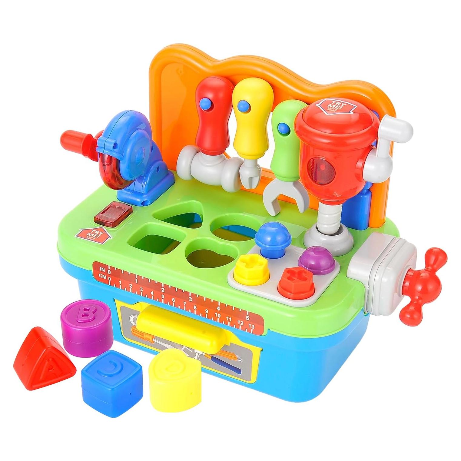 Banco de herramientas PowerTRC para niños 1-3 años con luz y sonido