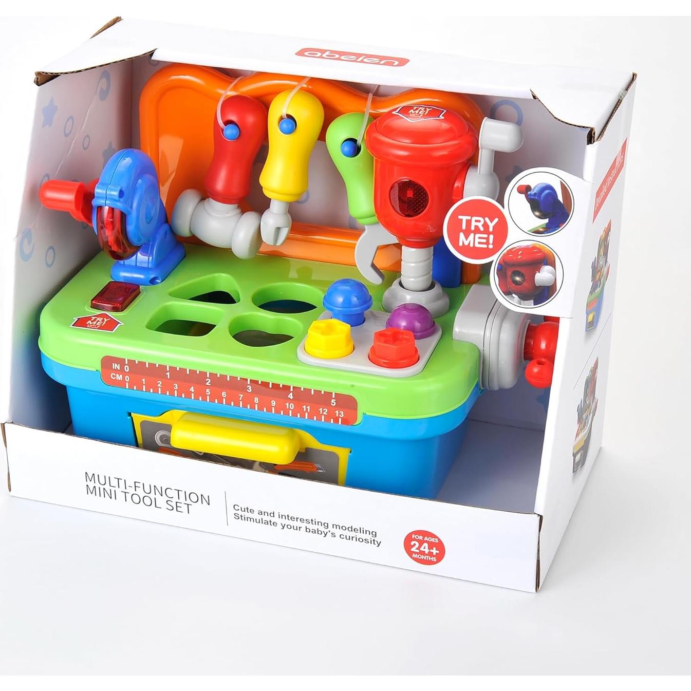 Banco de herramientas PowerTRC para niños 1-3 años con luz y sonido