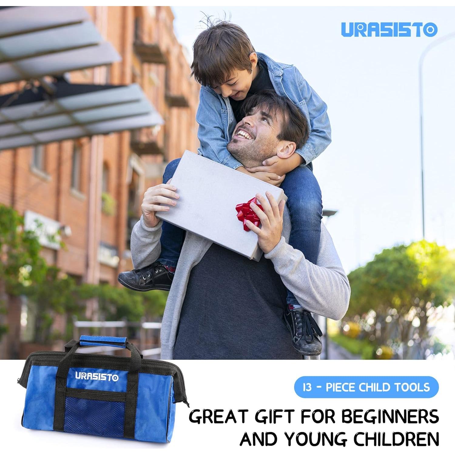 Juego de herramientas reales para niños URASISTO 12 piezas