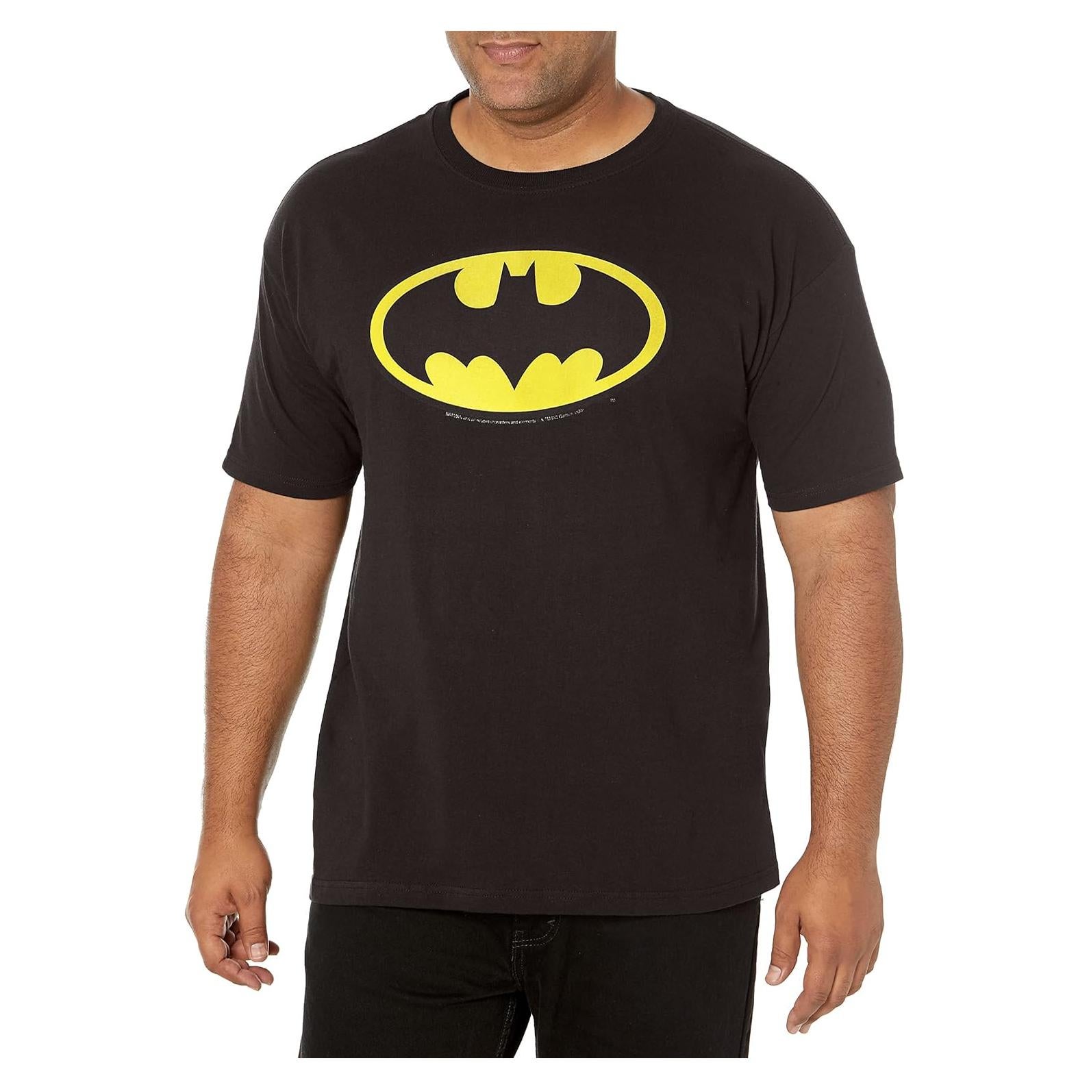 Camiseta negra básica Batman DC Comics para hombres