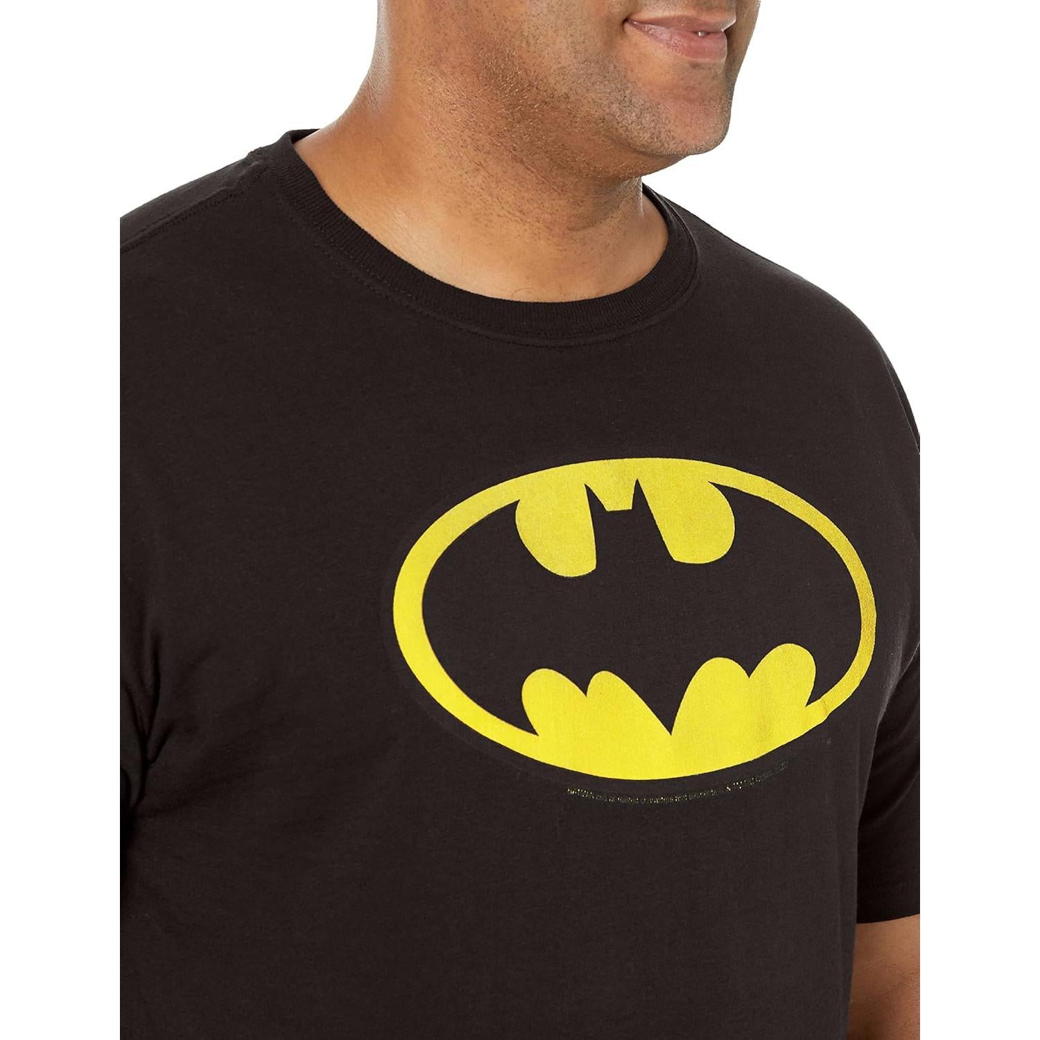 Camiseta negra básica Batman DC Comics para hombres
