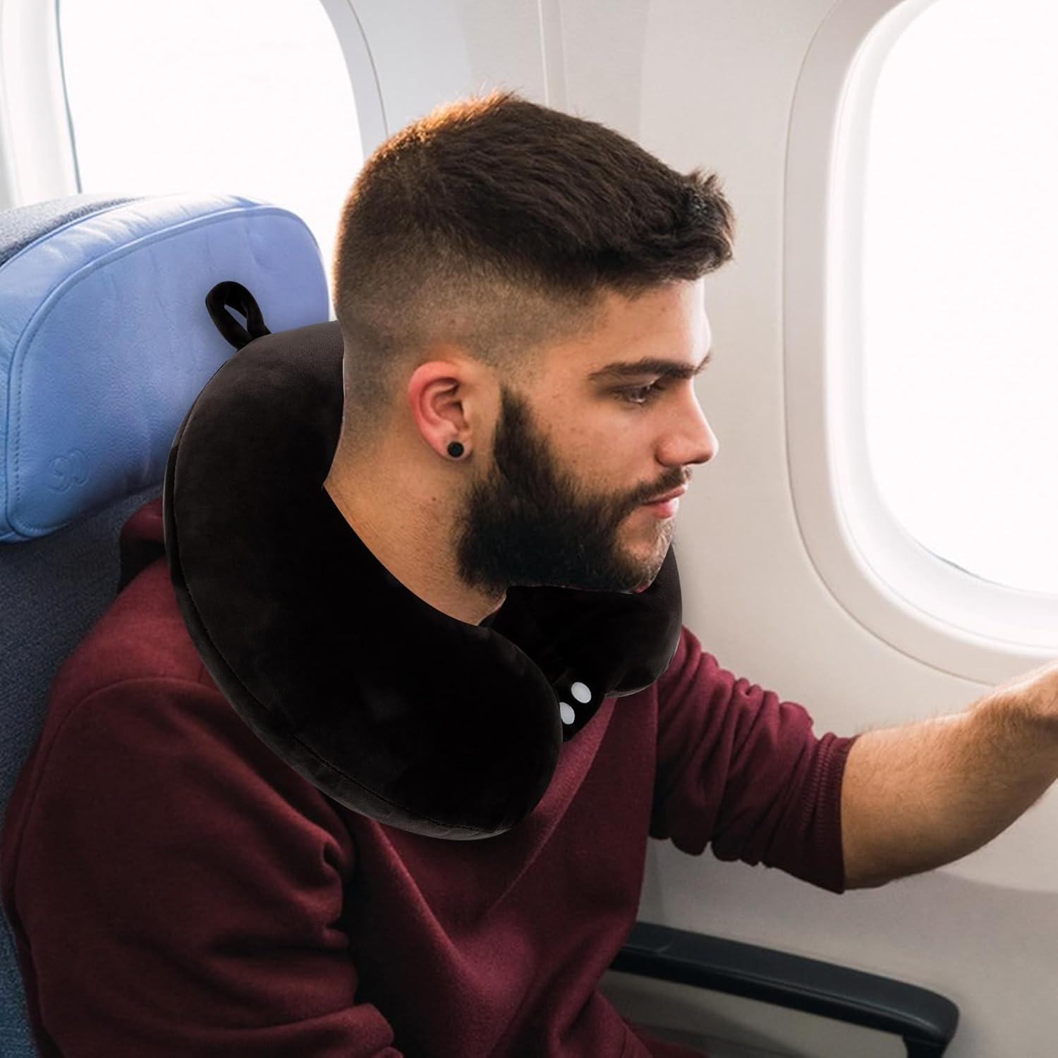 Juego de Almohadas de Viaje Sexysamba Espuma de Memoria Negro