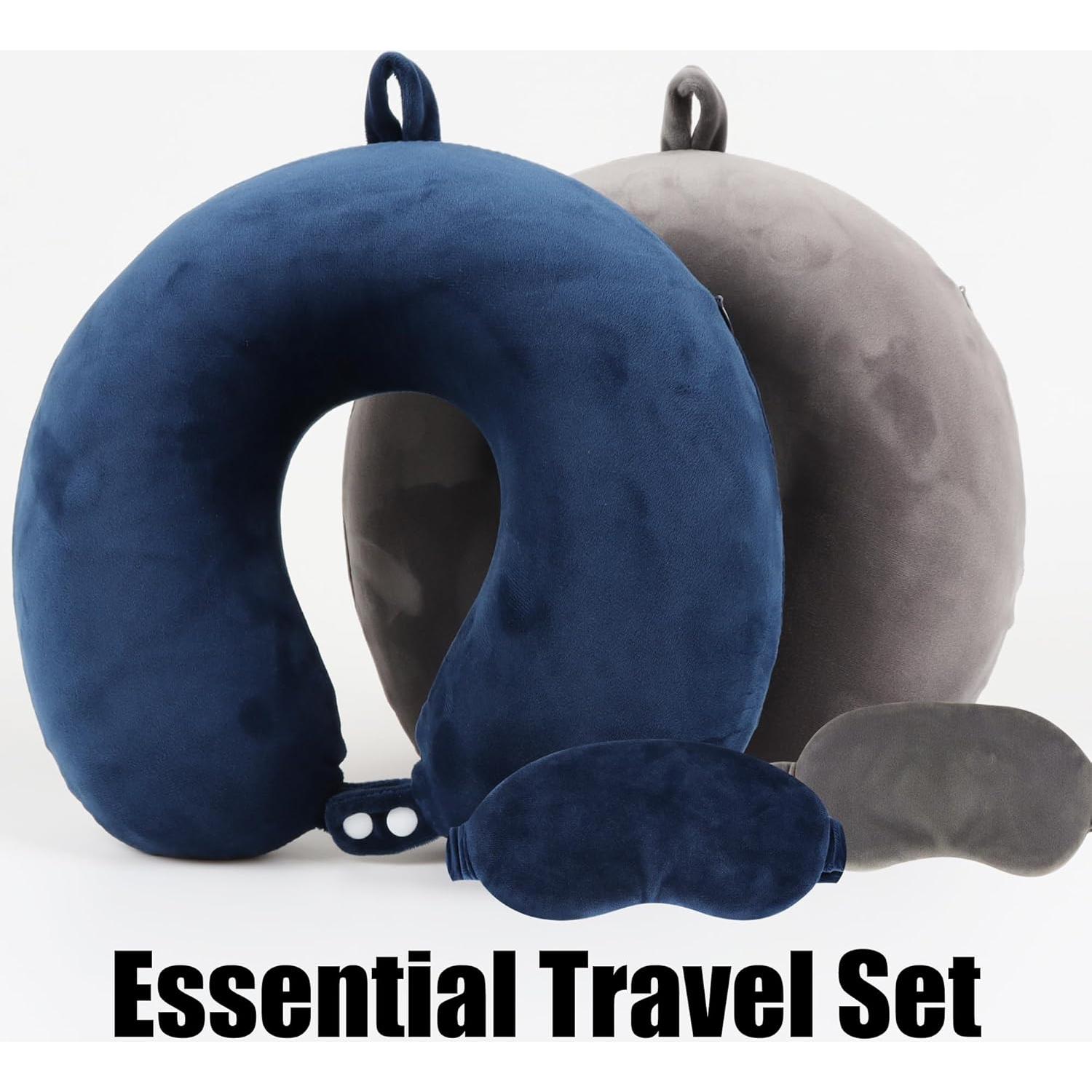 Juego de Almohadas de Viaje Sexysamba Espuma de Memoria Negro