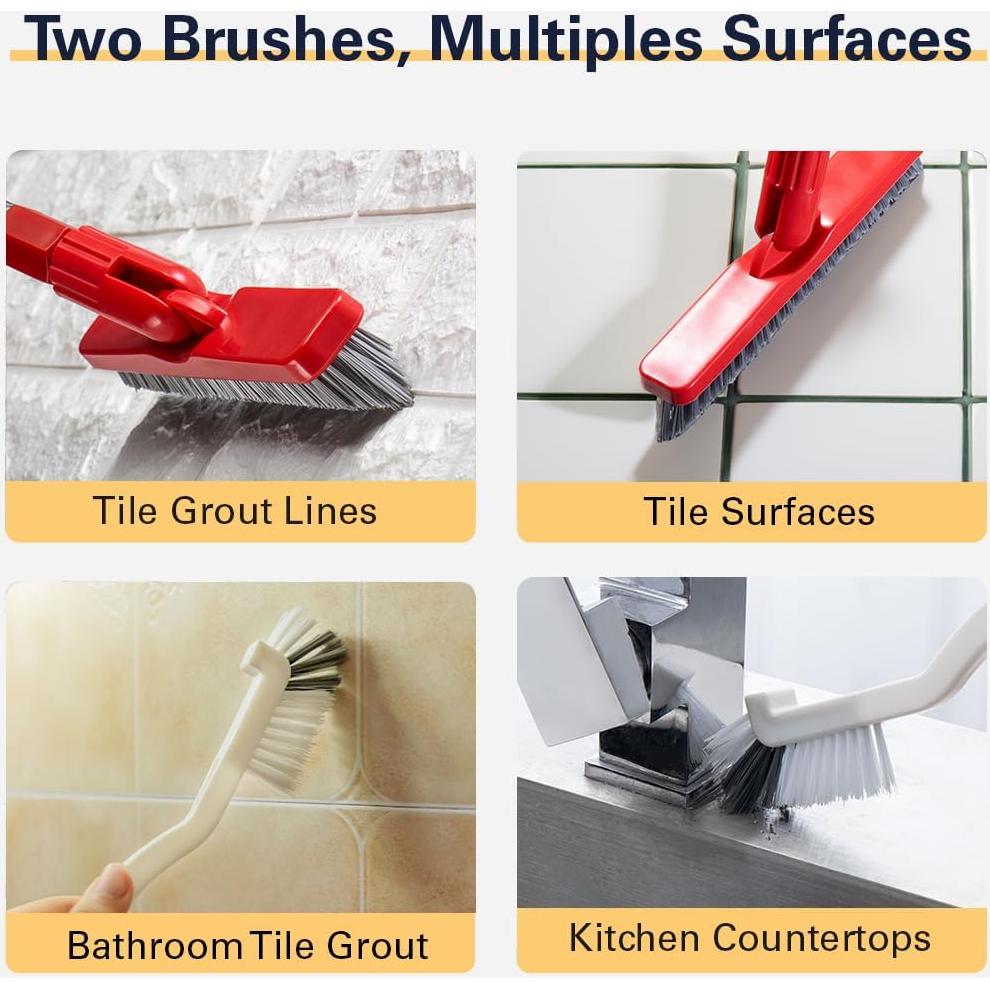 Cepillo de Lechada Fox Trot con Mango Extensible y Cerdas Rígidas