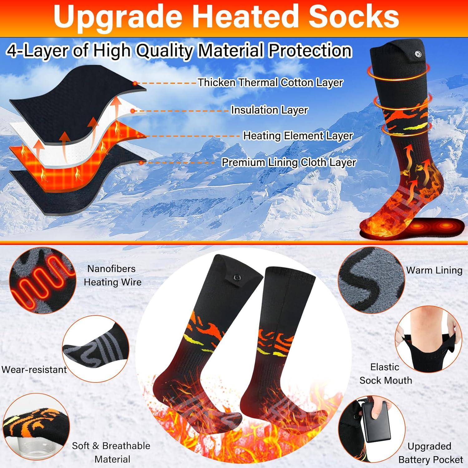 Calcetines Calentados OTSEZE SK-01 Recargables 7.4V 5000mAh