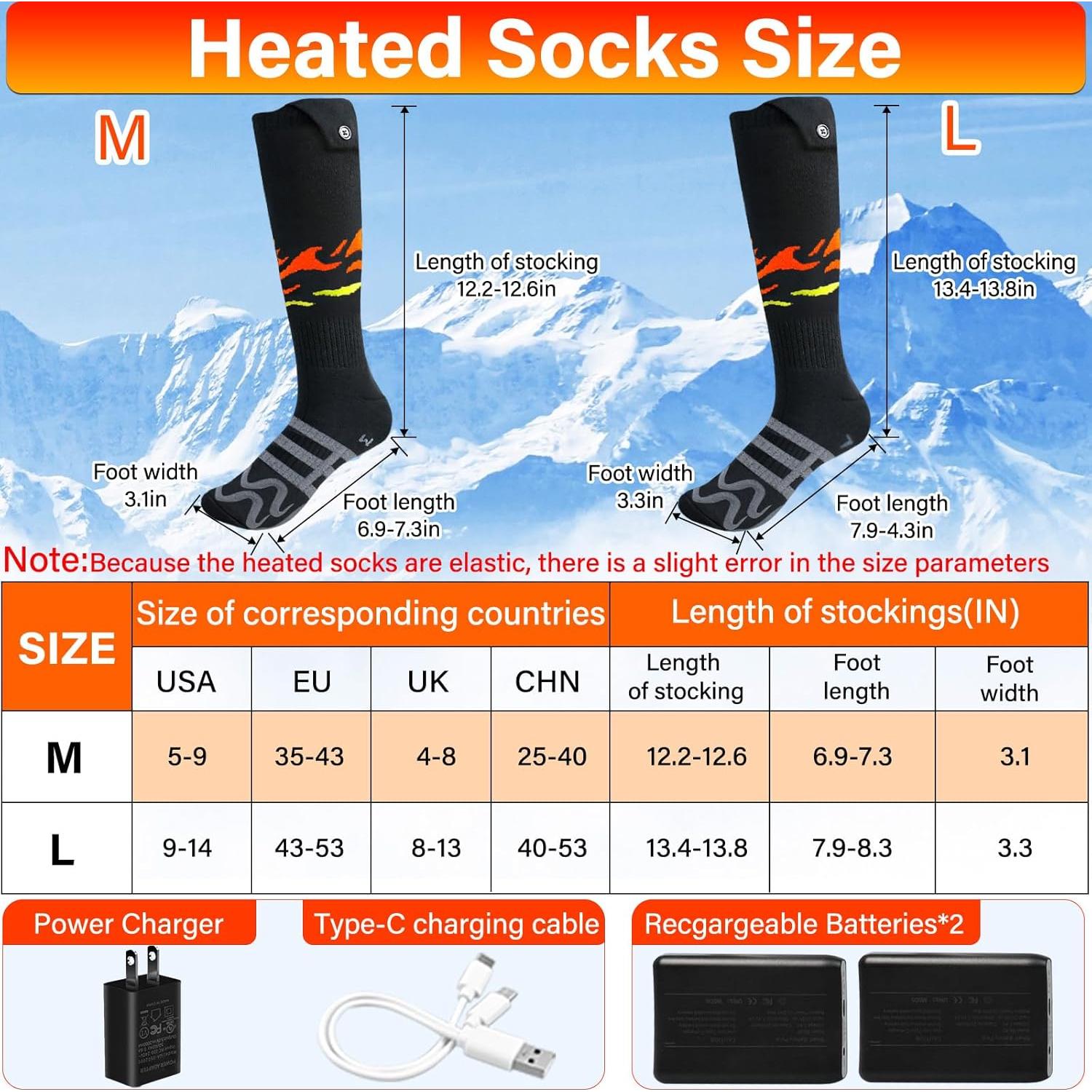 Calcetines Calentados OTSEZE SK-01 Recargables 7.4V 5000mAh